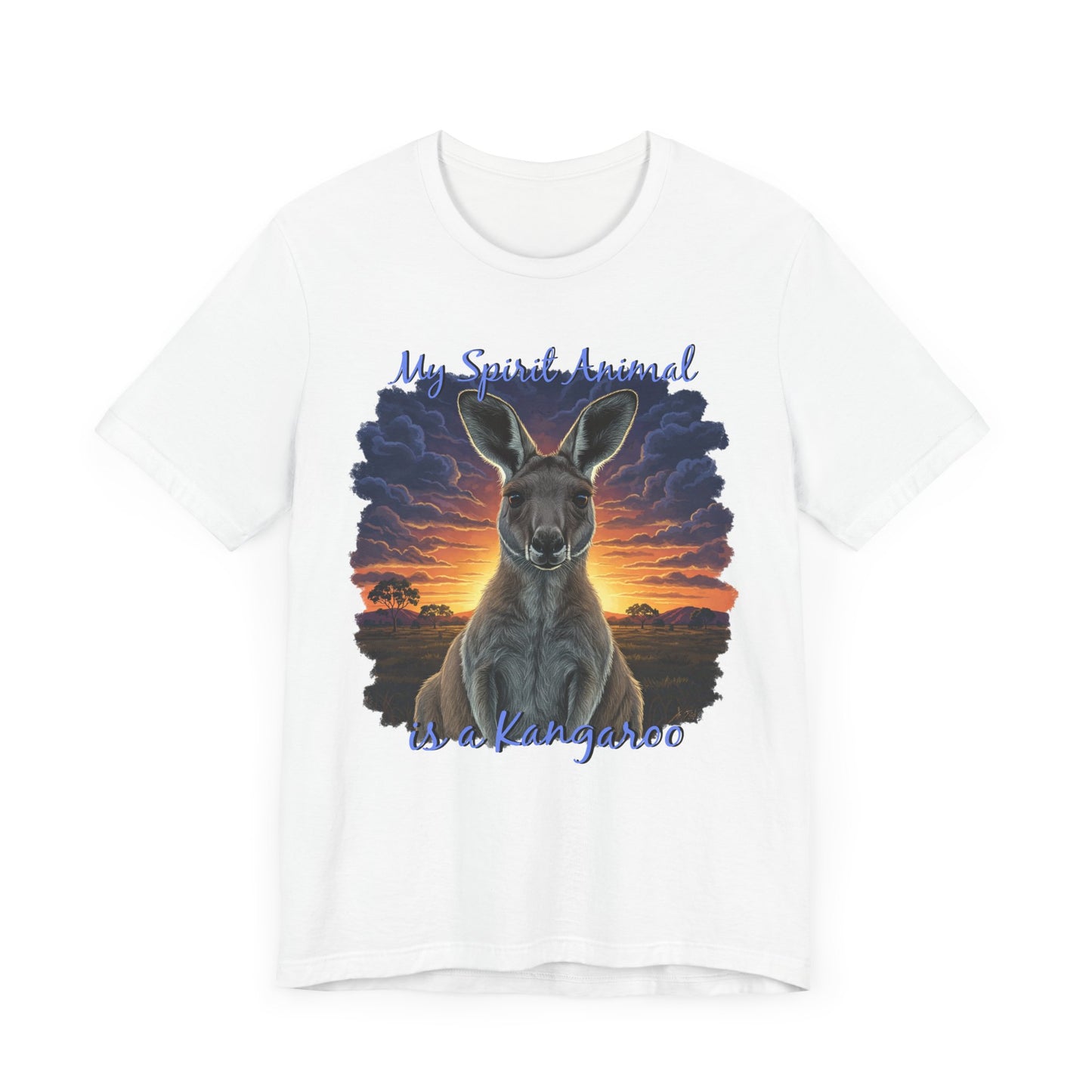'My Spirit Animal is a Kangaroo' Tee - Unisex Jersey Short Sleeve T-Shirt for Wildlife Lovers, Aussies - Schmartypants