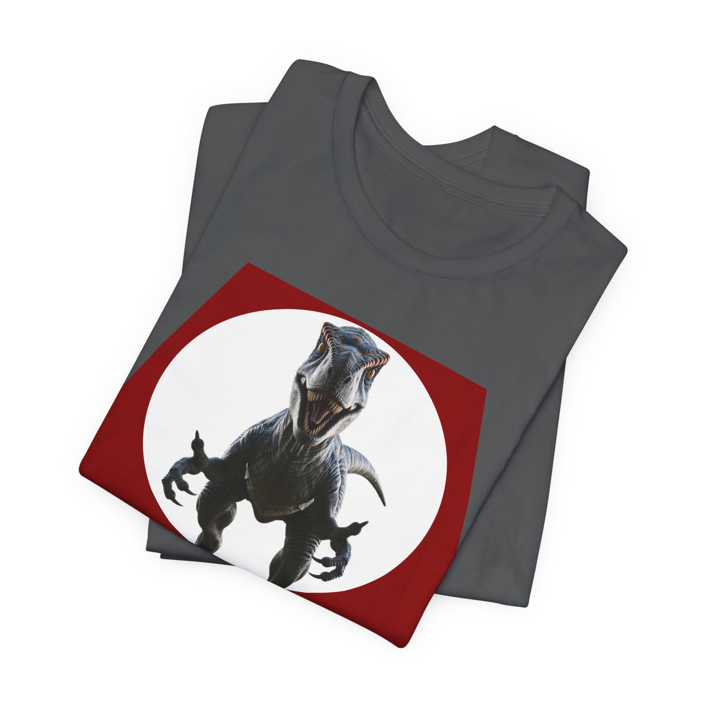 Funny Dinosaur Velociraptor 'Grab a Bite' Graphic Tee - Perfect for Casual Wear, Birthday Gifts, Jurassic Theme Parties, Chefs