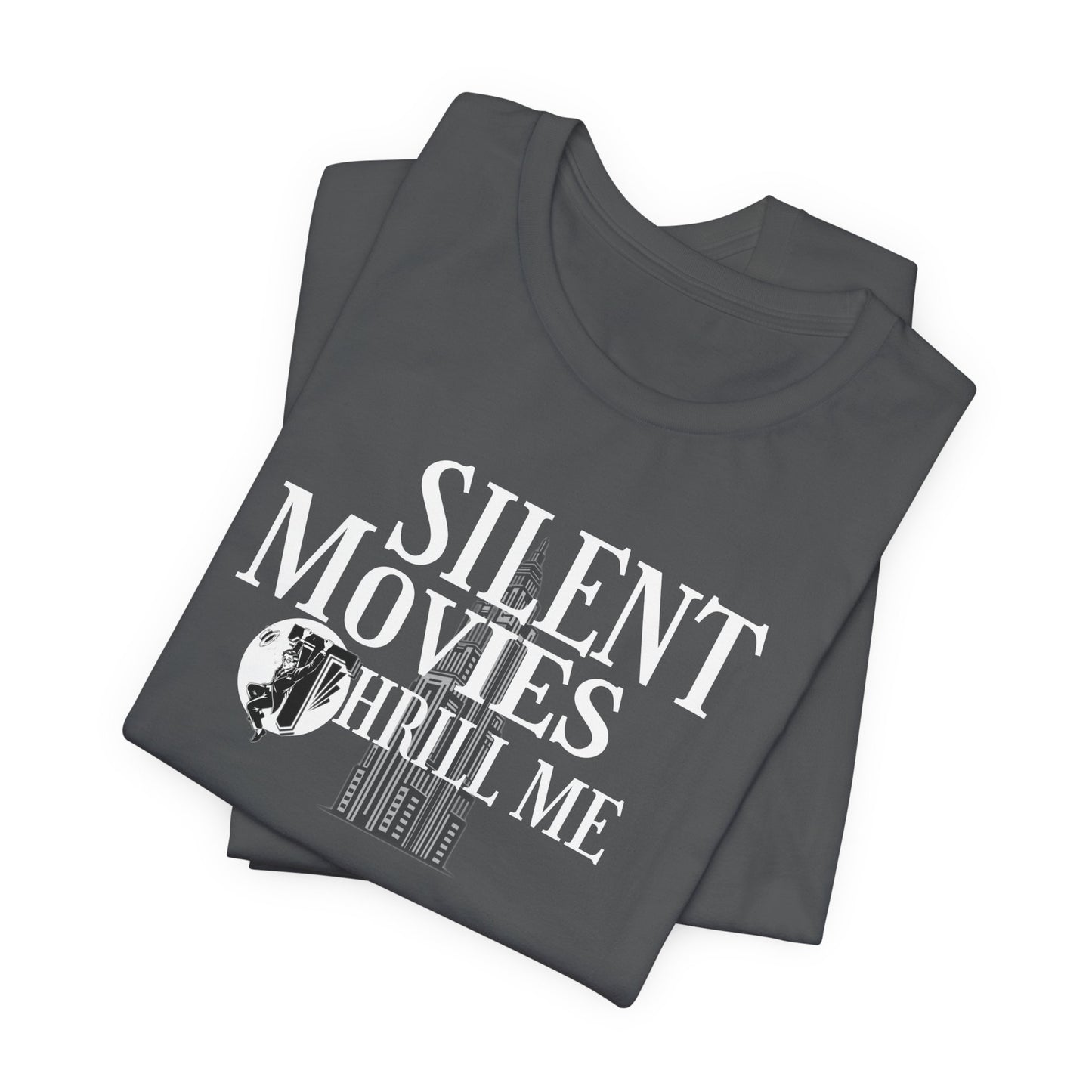 Silent Movies Thrill Me Tee, Unisex T-Shirt, Vintage Film Lover Shirt, Movie Buff Gift, Retro Cinema Apparel