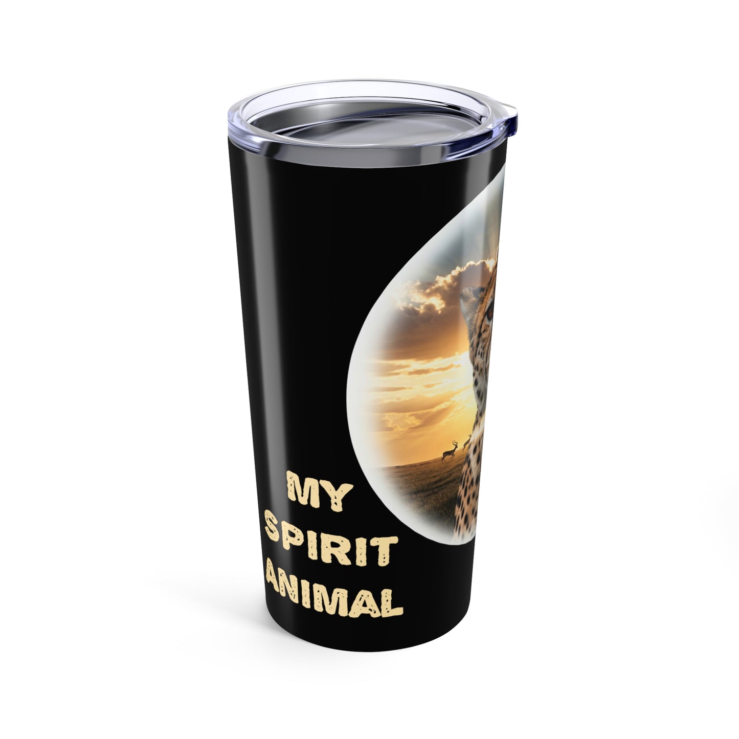 Cheetah Spirit Animal Tumbler 20oz - Inspiring Travel Mug for Animal Lovers - Schmartypants
