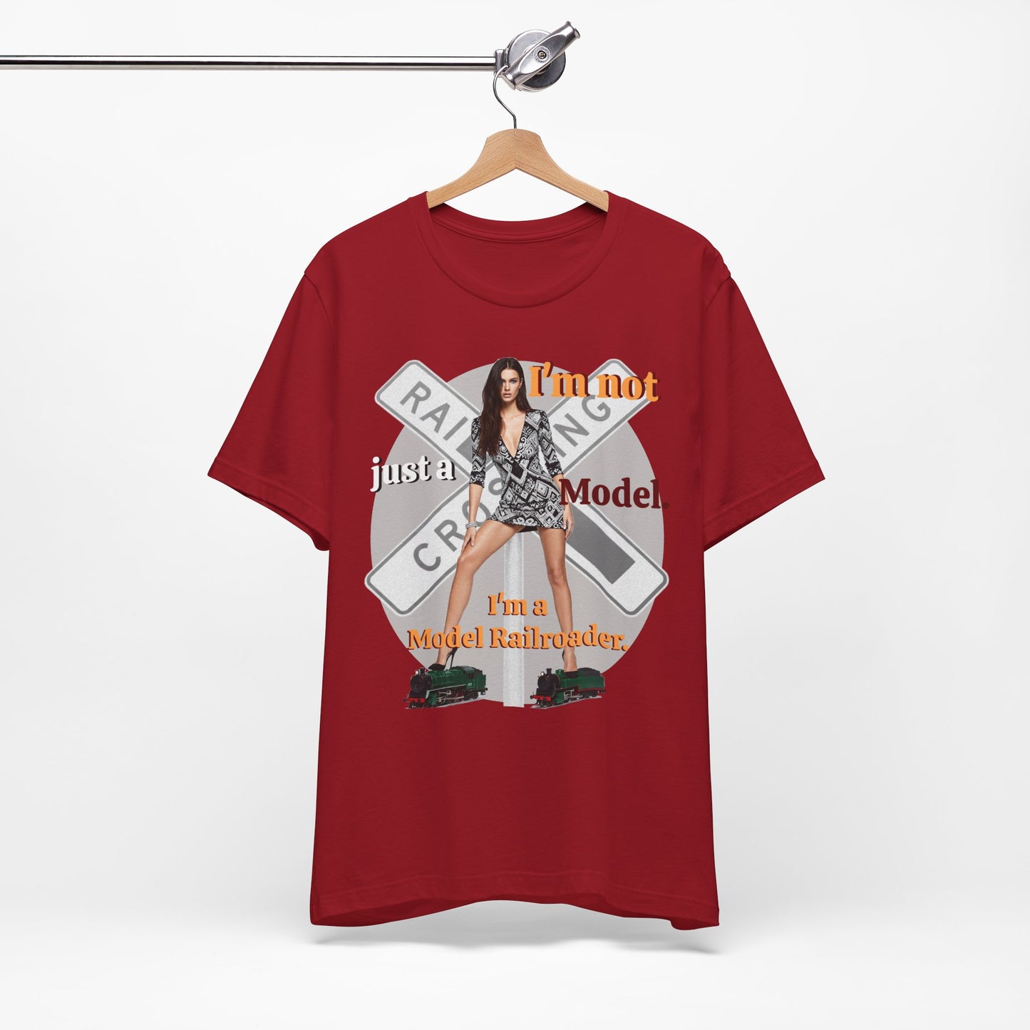 Railroad Model Unisex Tee, Train Lover Gift, Funny 'Model Railroader' Shirt, Model Railroading Apparel, Unique Graphic T-Shirt - Schmartypants