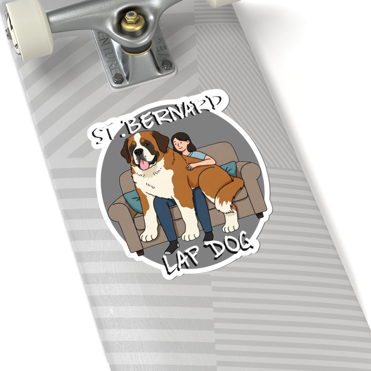 St. Bernard Lap Dog Kiss-Cut Stickers, Dog Lover Gift, Cute and Funny Pet Stickers, Laptop Decals, Animal Lover Decor, Dog Mom Sticker, Stocking Stuffer - Schmartypants