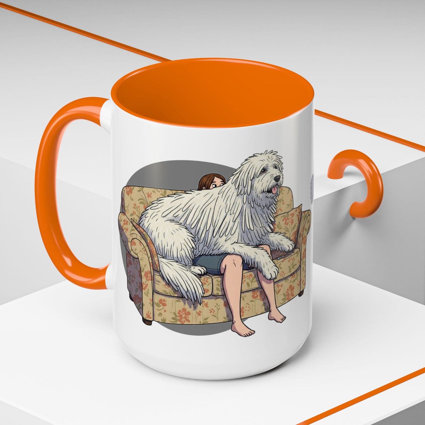 Komondor Lap Dog Coffee Mug - Funny Pet Lovers Gift - 11oz & 15oz - Schmartypants