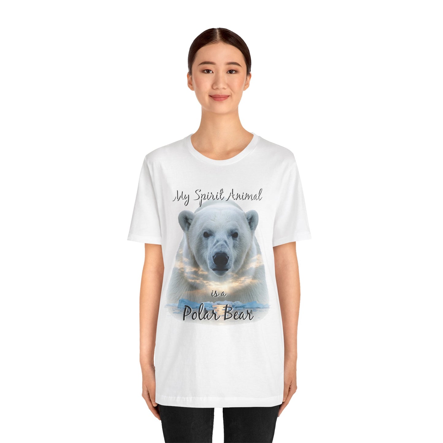 Polar Bear Tee, My Spirit Animal, Wildlife Lover Gift, Alaskan Traveler Shirt, Nature Enthusiast Top, Arctic Wildlife Apparel