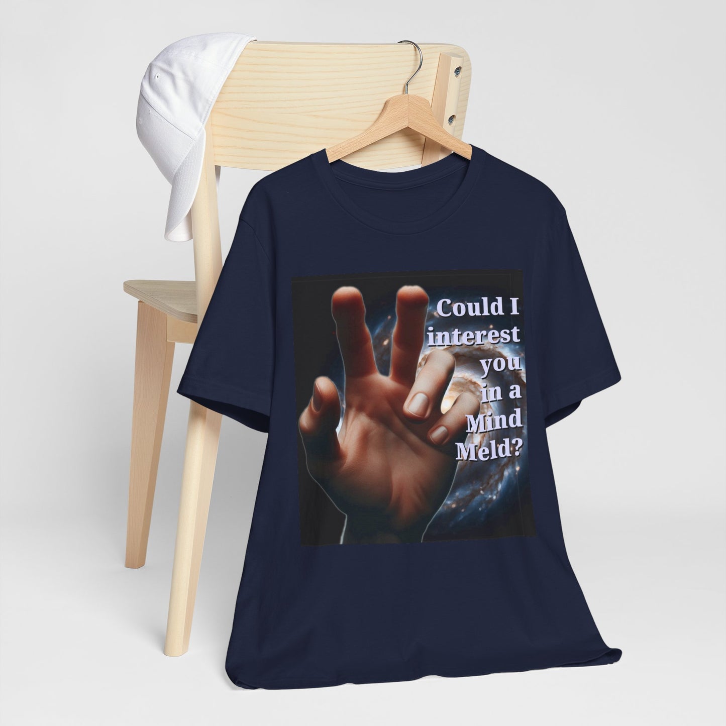 'Could I Interest You in a Mind Meld?' Graphic Tee - Hilarious Unisex Short Sleeve Shirt for Sci-Fi Lovers, Star Trek Fans, & Casual Wear - Schmartypants