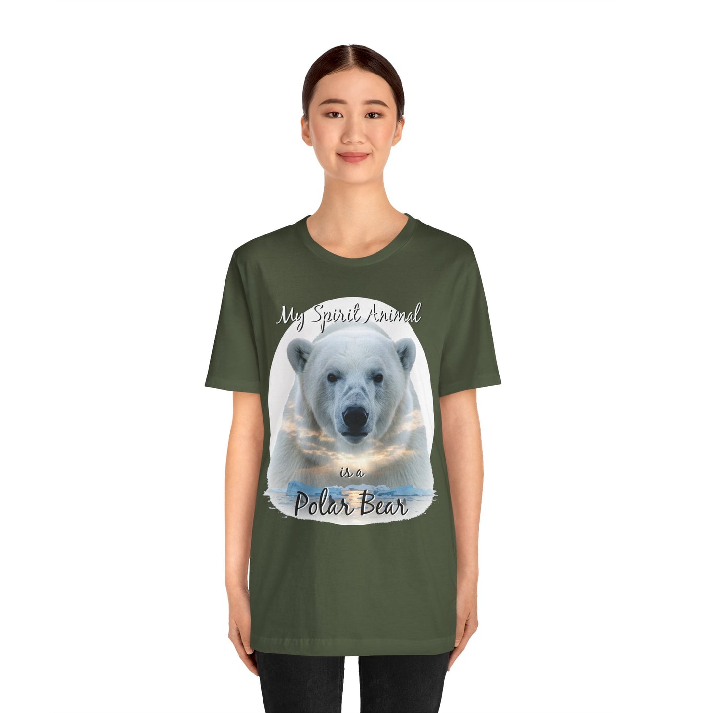 Polar Bear Tee, My Spirit Animal, Wildlife Lover Gift, Alaskan Traveler Shirt, Nature Enthusiast Top, Arctic Wildlife Apparel