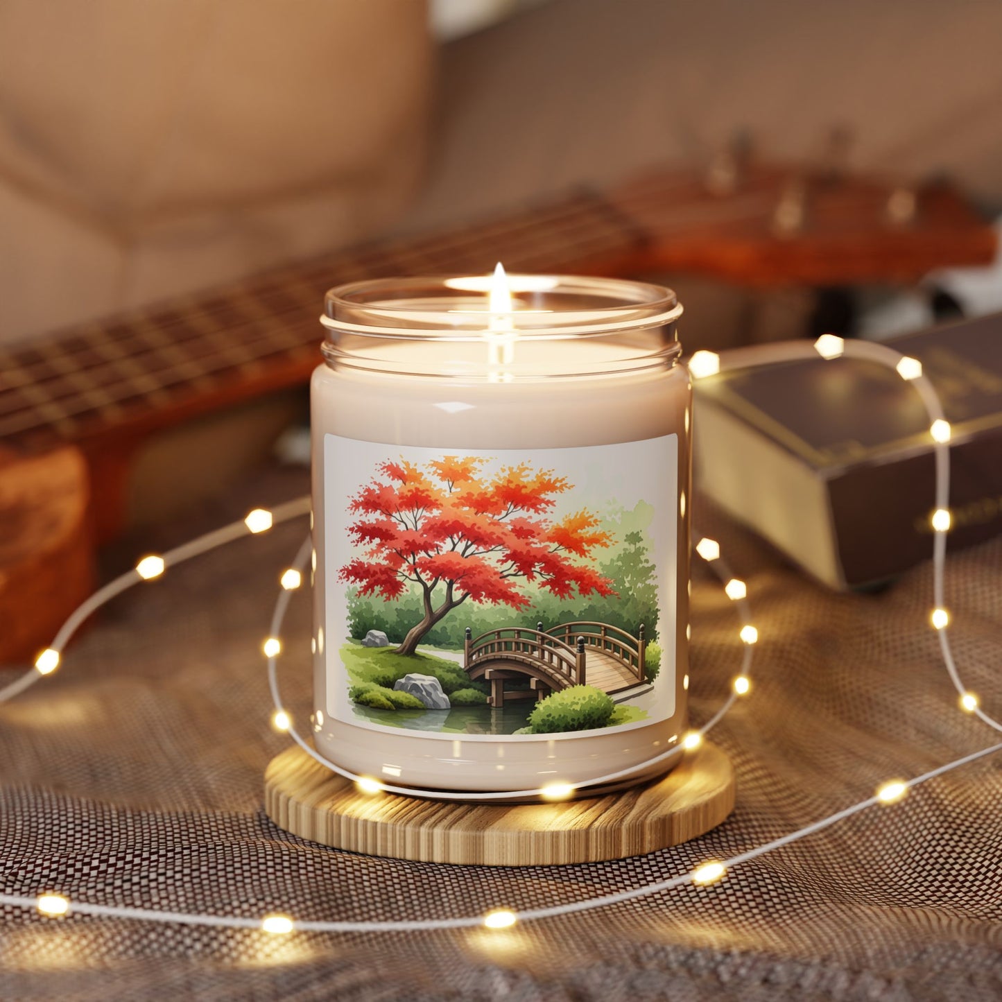 Scented Candle, Japanese Garden Design, Meditation Candle, Autumn Aromatherapy Candle, Gift Idea