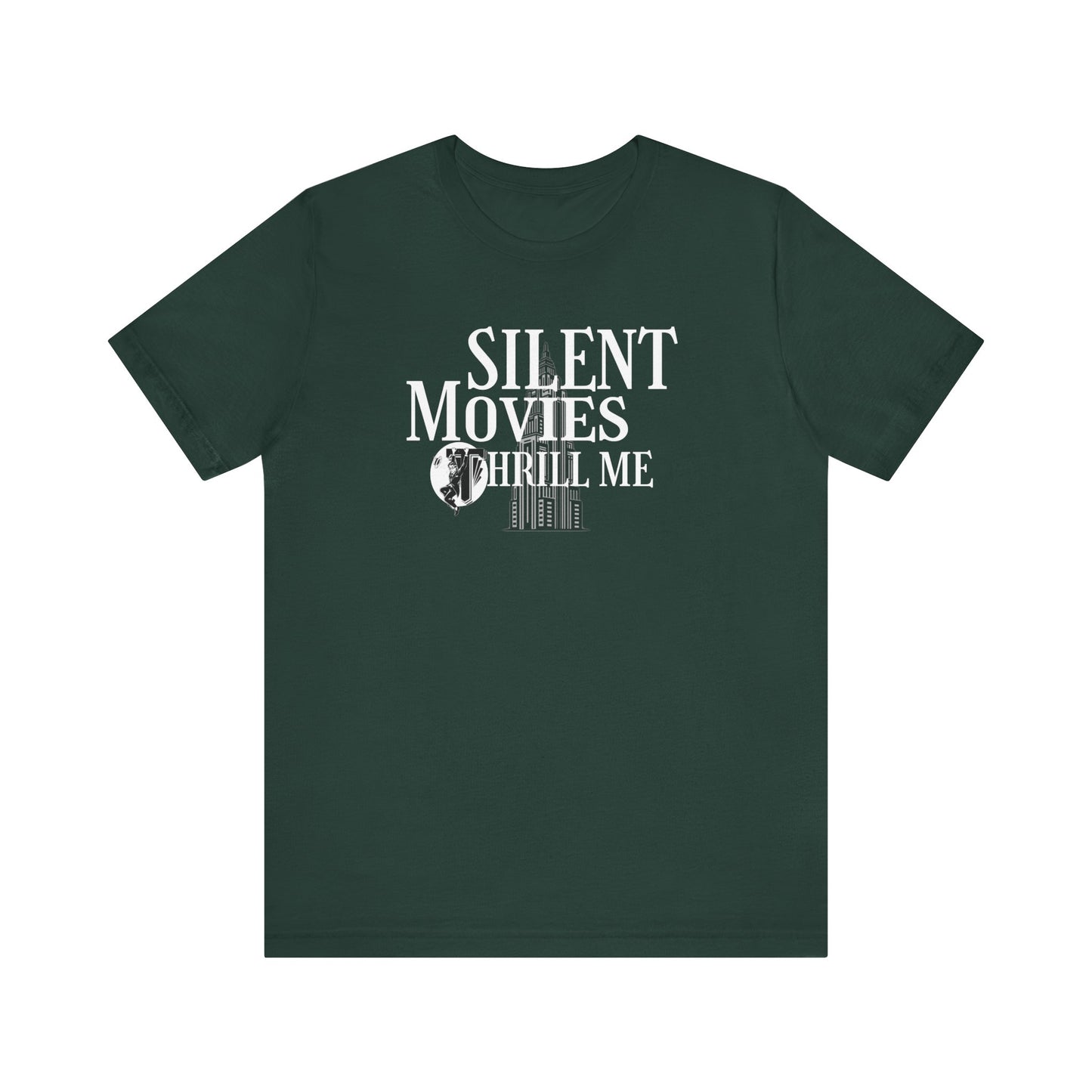 Silent Movies Thrill Me Tee, Unisex T-Shirt, Vintage Film Lover Shirt, Movie Buff Gift, Retro Cinema Apparel