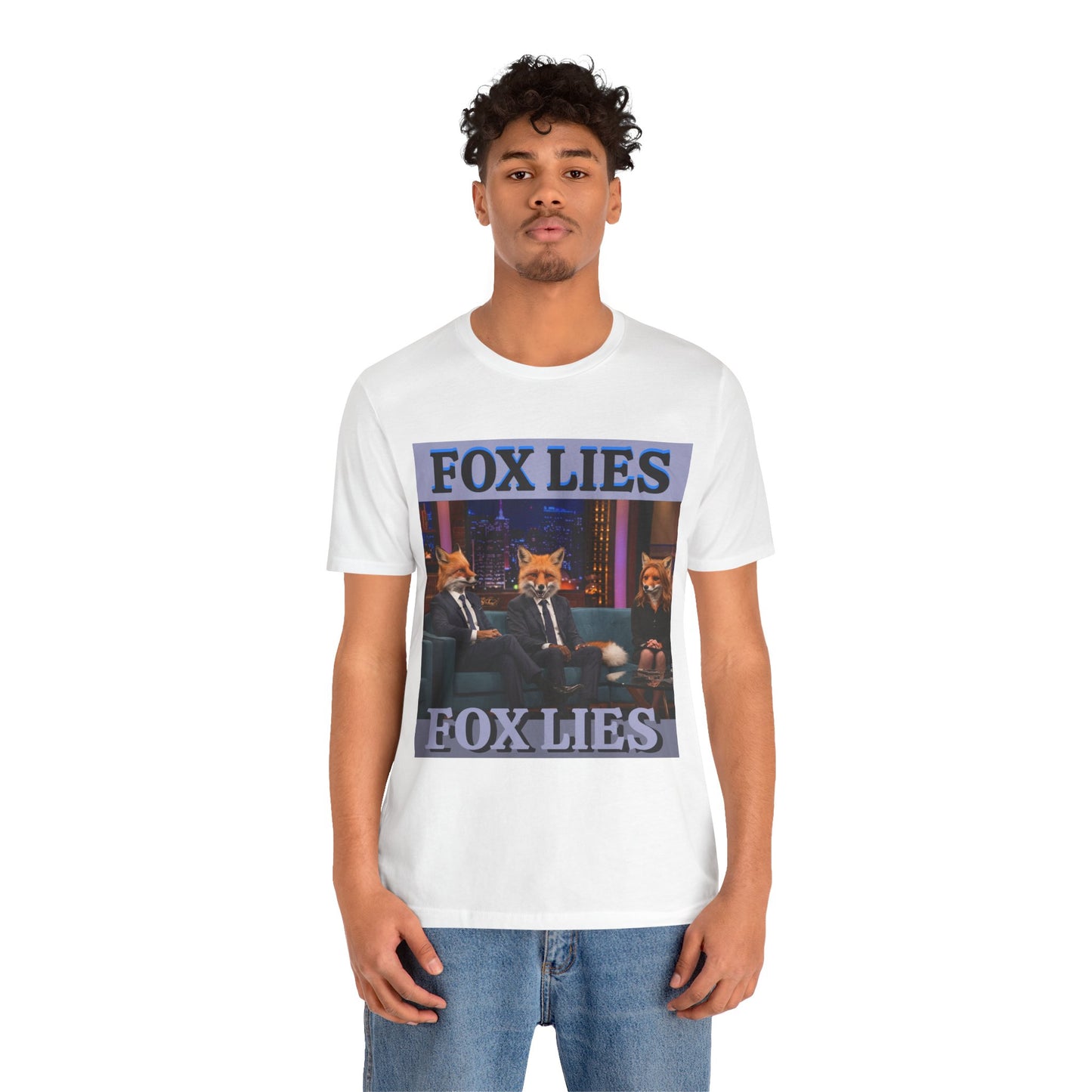 Humorous Fox Lies Tee - Unisex Jersey Short Sleeve T-Shirt - Protest Wear - Activist Tee - Schmartypants