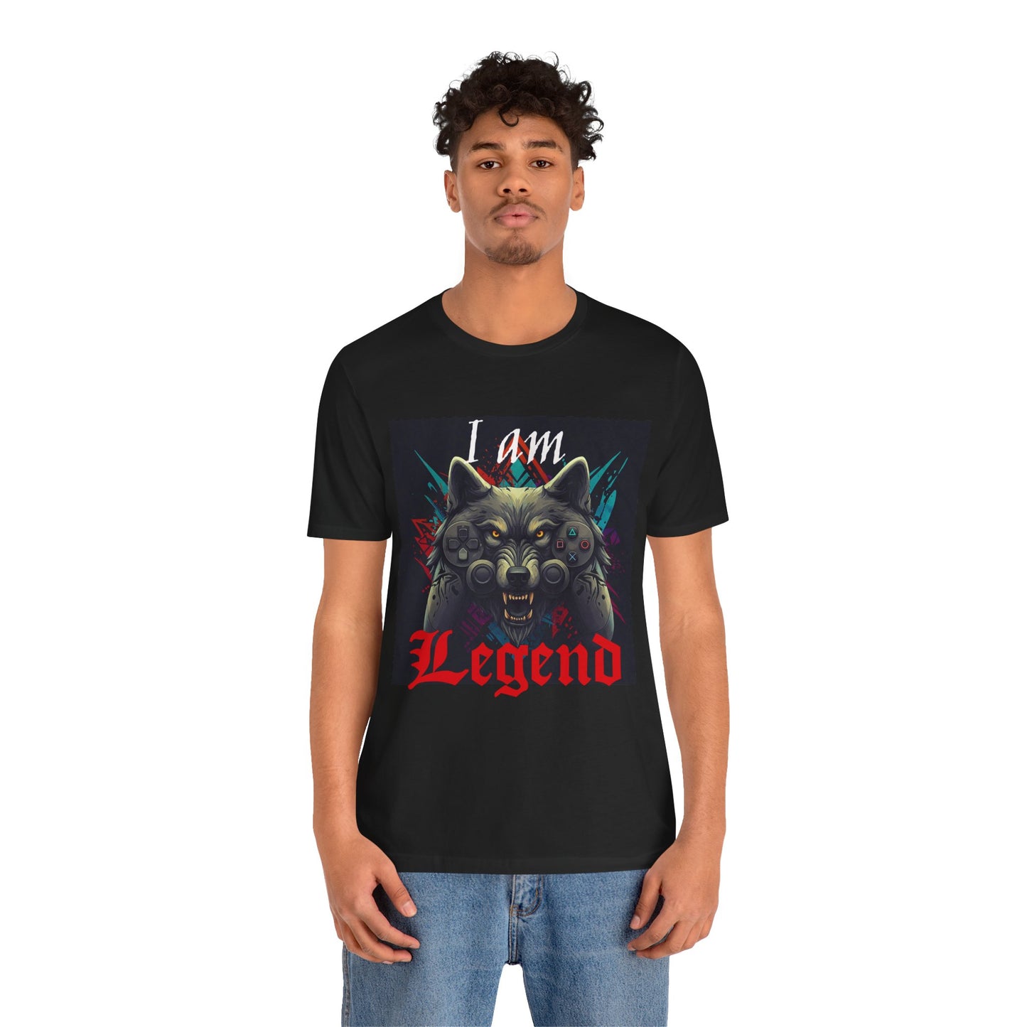 Wolf 'I Am Legend' Gamer T-Shirt, Video Game Controller Tee, Gamer Gift, Birthday Shirt, Game Night Apparel, Comic Con Top