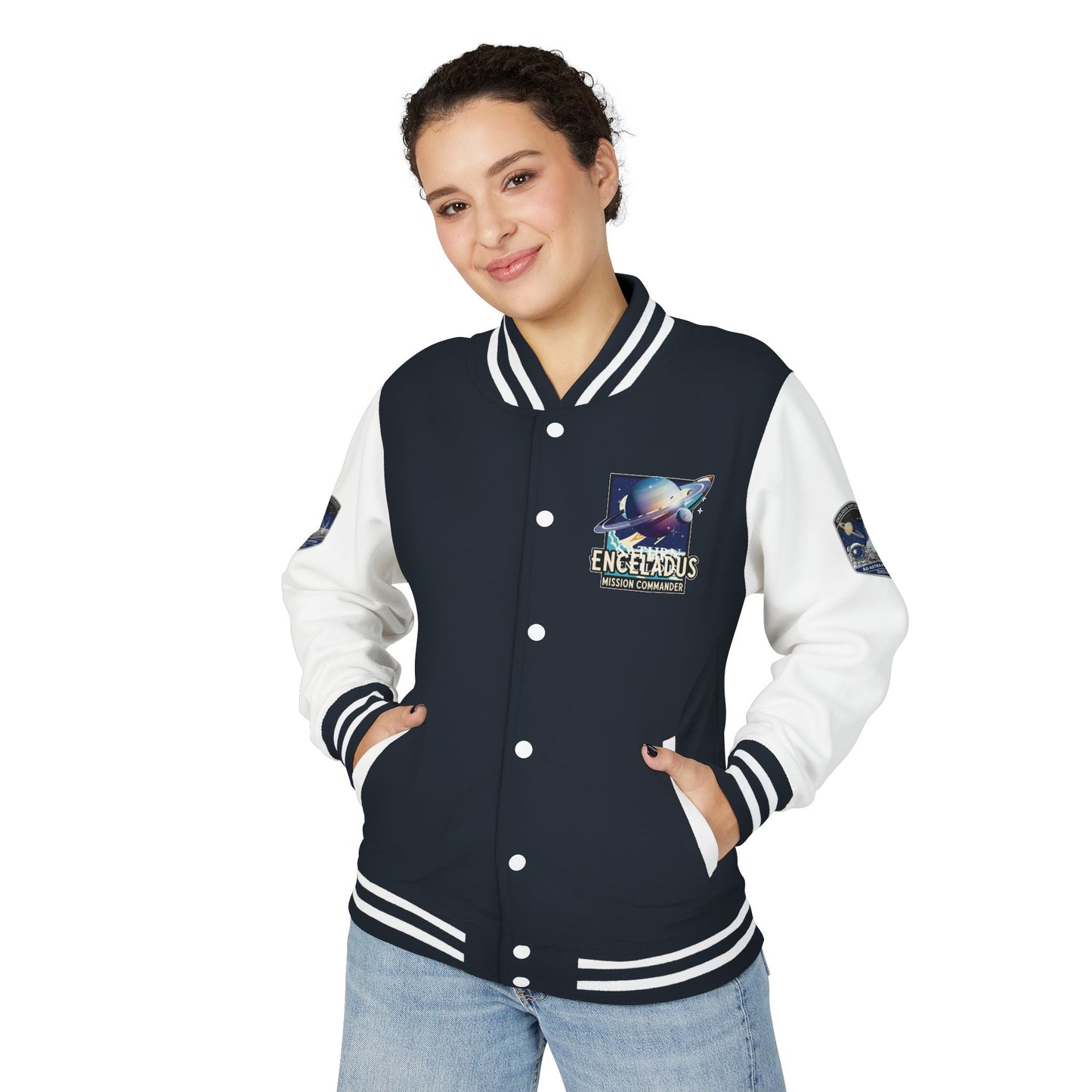 Letterman Jacket Enceladus Mission Commander Saturn Space Exploration Gift