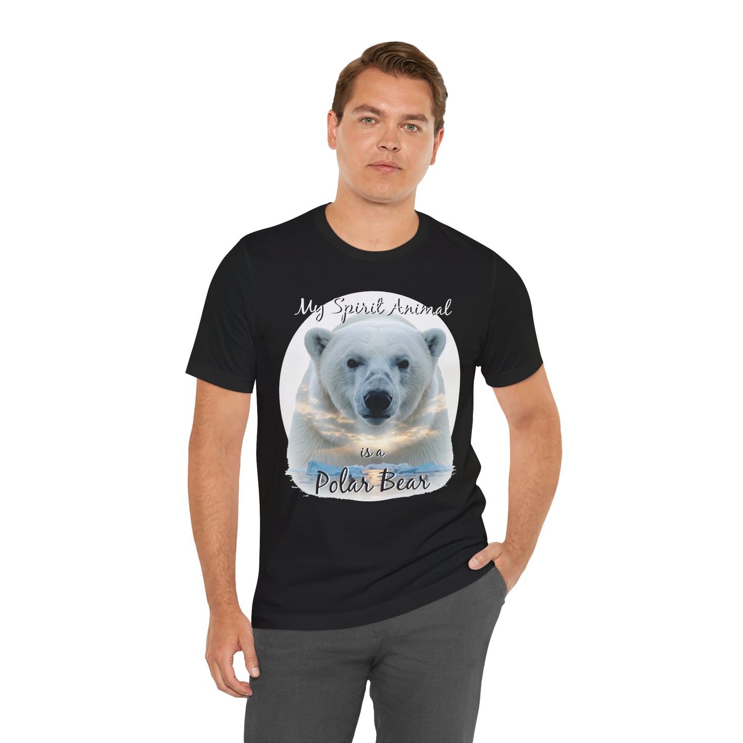 Polar Bear Tee, My Spirit Animal, Wildlife Lover Gift, Alaskan Traveler Shirt, Nature Enthusiast Top, Arctic Wildlife Apparel