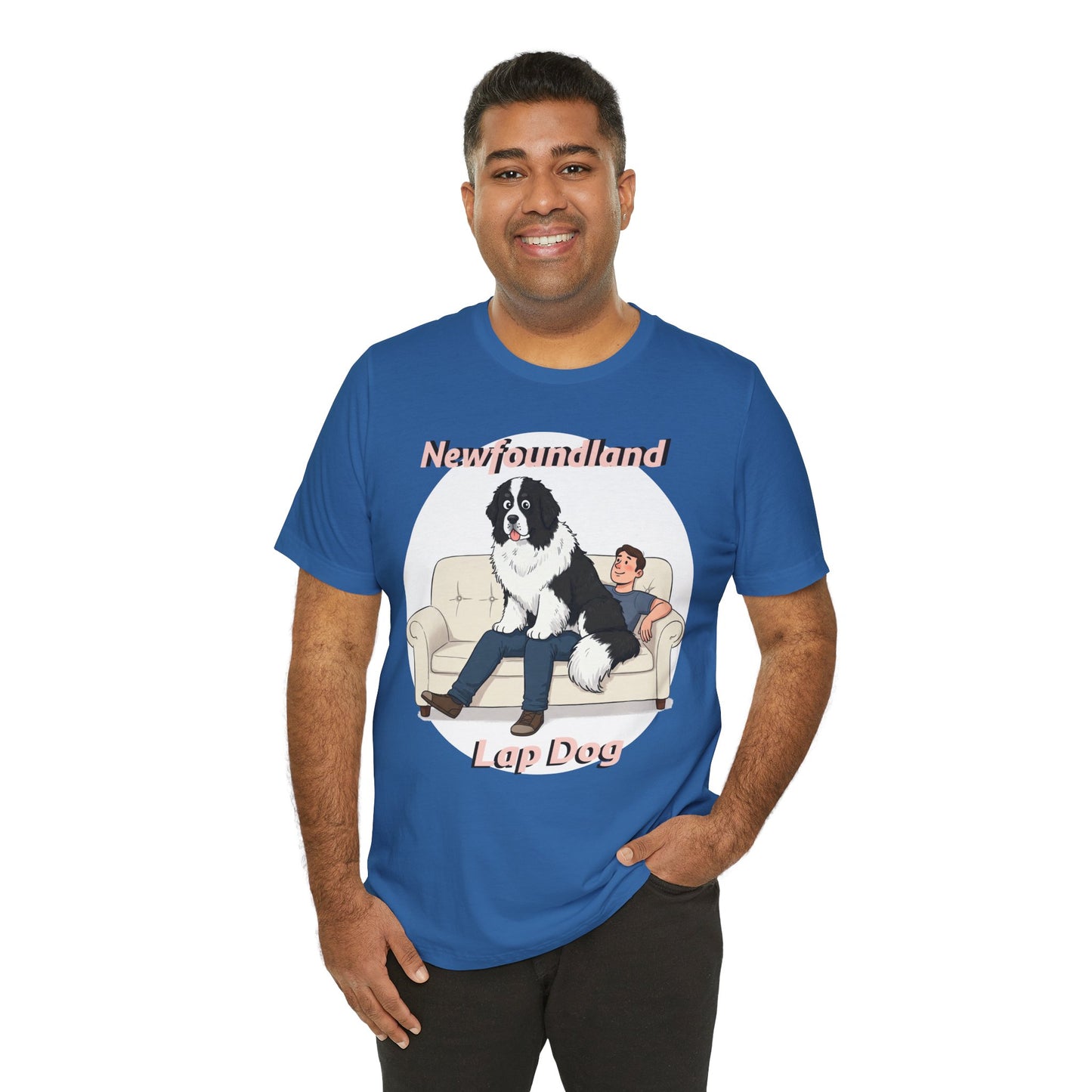 Hilarious Newfoundland Lap Dog Tee - Cozy Unisex Jersey Short Sleeve Shirt for Dog Lovers - Schmartypants