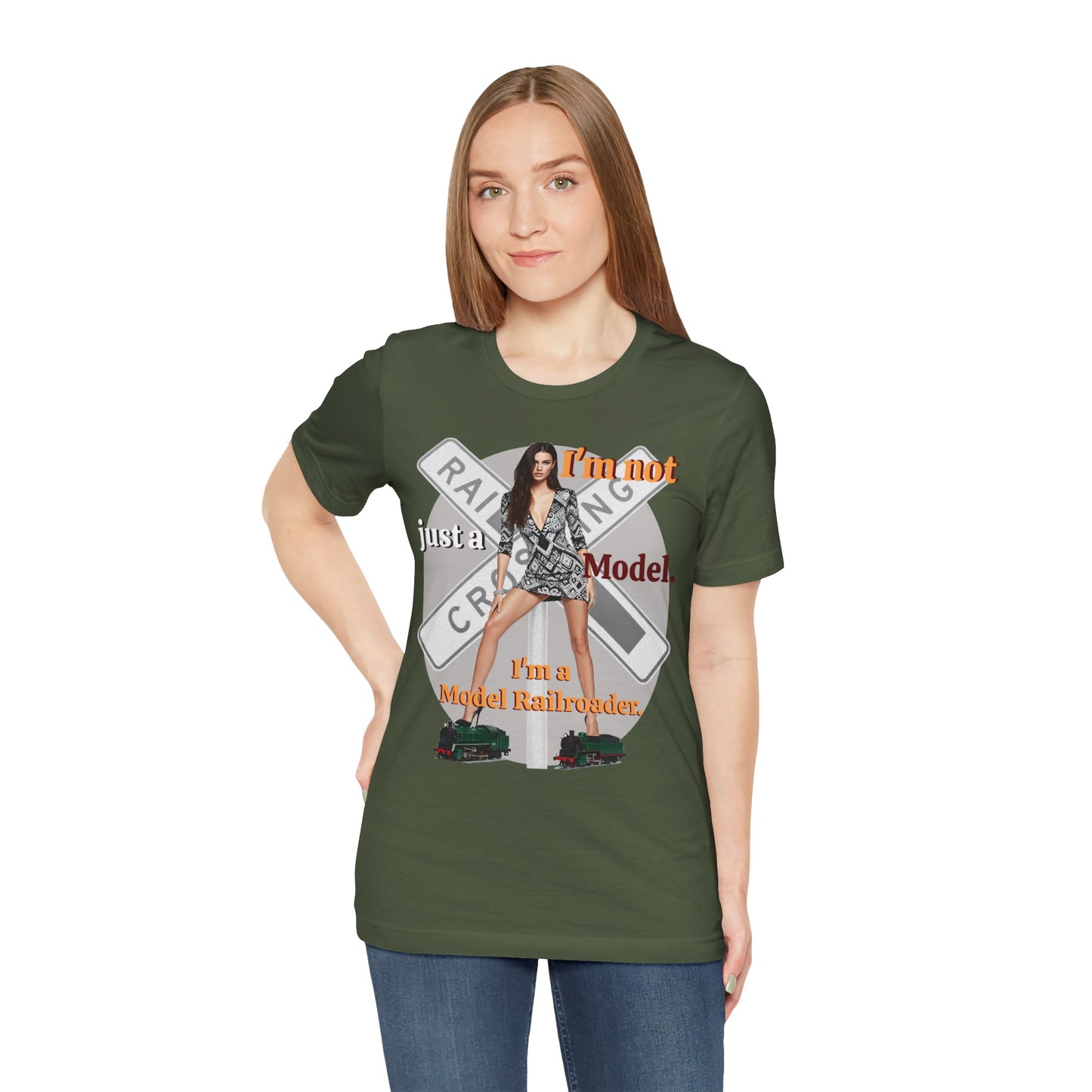 Railroad Model Unisex Tee, Train Lover Gift, Funny 'Model Railroader' Shirt, Model Railroading Apparel, Unique Graphic T-Shirt - Schmartypants