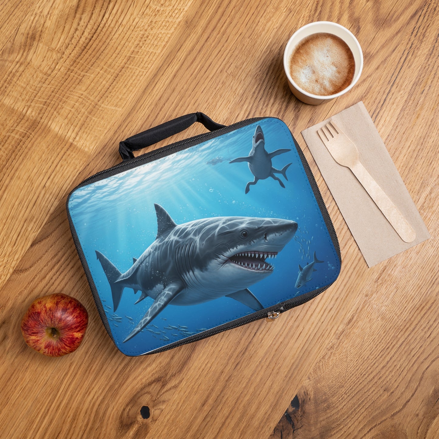 Prehistoric Megalodon Shark-Themed Lunch Bag for Kids, Stylish Insulated Lunchbox, Back to School Essentials, Shark Lover Gift