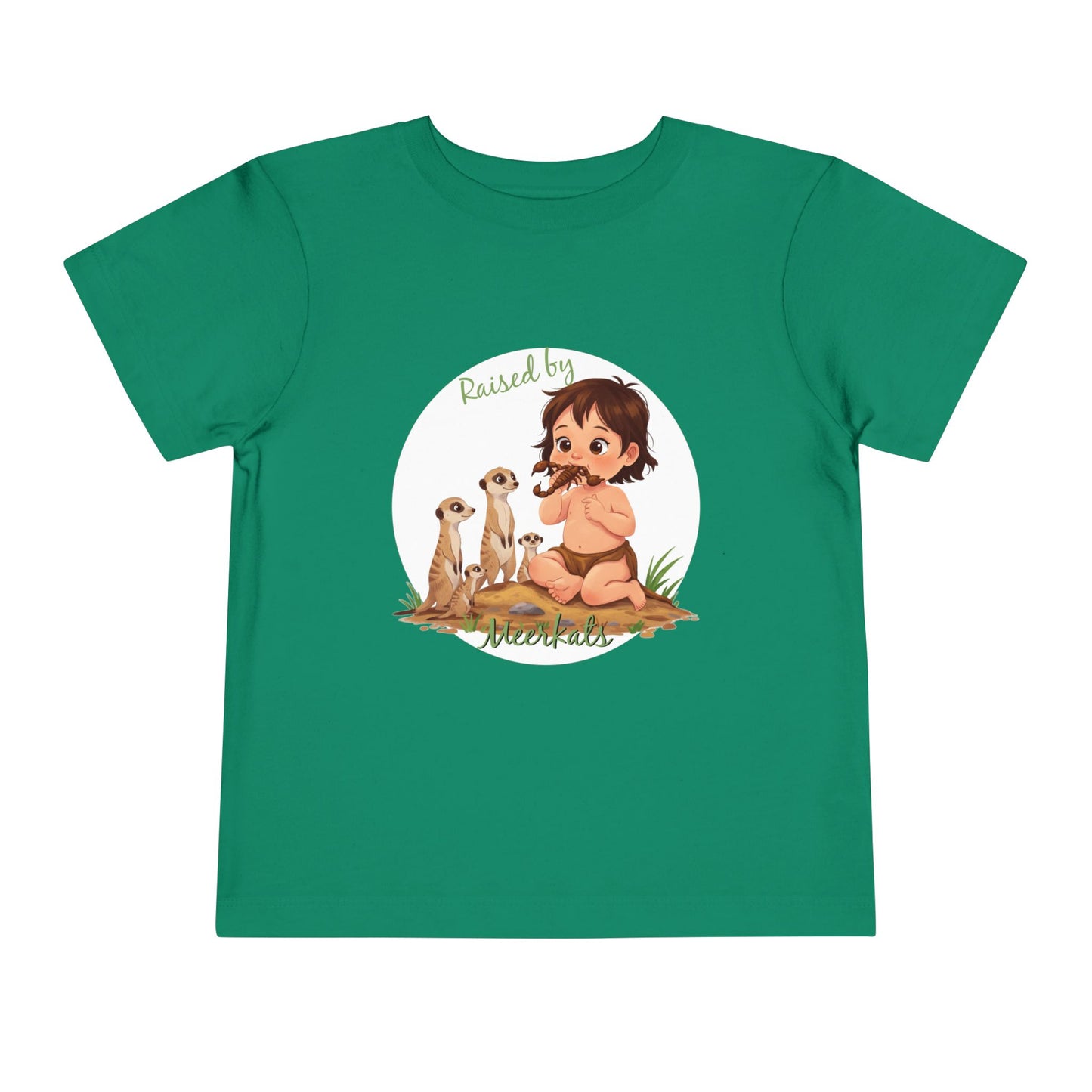 Cute, Funny Toddler Tee - "Raised by Meerkats" Design - Schmartypants