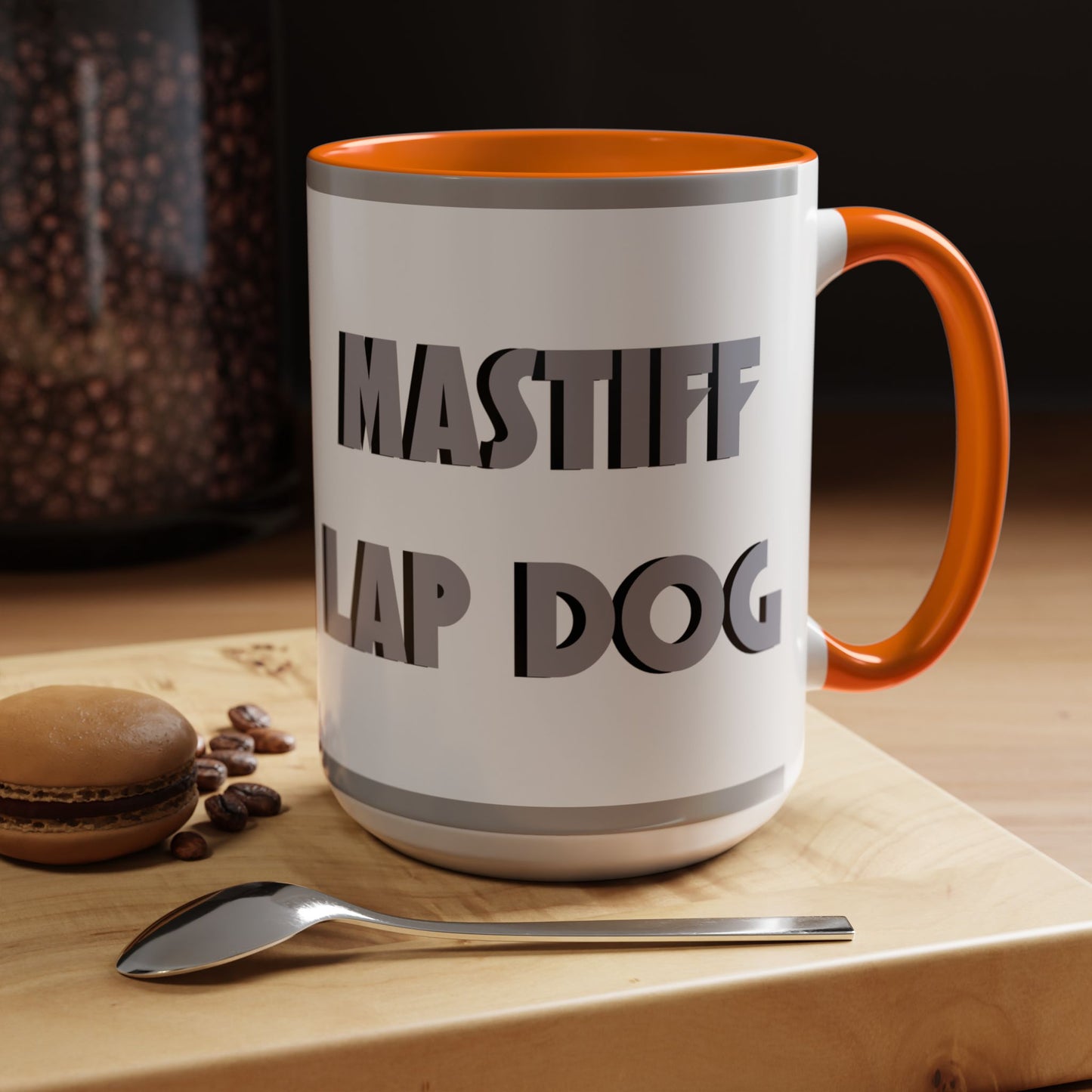 Mastiff Lap Dog Accent Coffee Mug - Perfect Funny Gift for Dog Lovers, Mastiff Breeders - Schmartypants