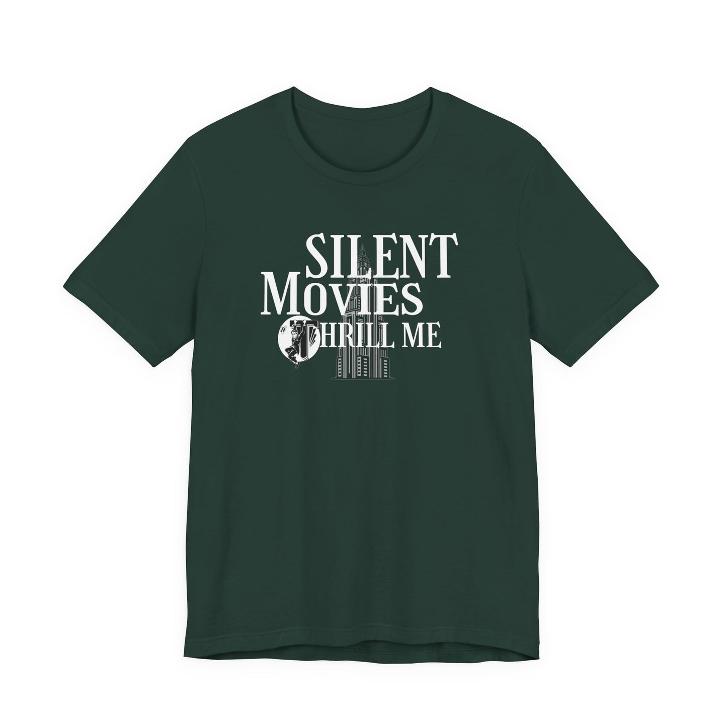 Silent Movies Thrill Me Tee, Unisex T-Shirt, Vintage Film Lover Shirt, Movie Buff Gift, Retro Cinema Apparel