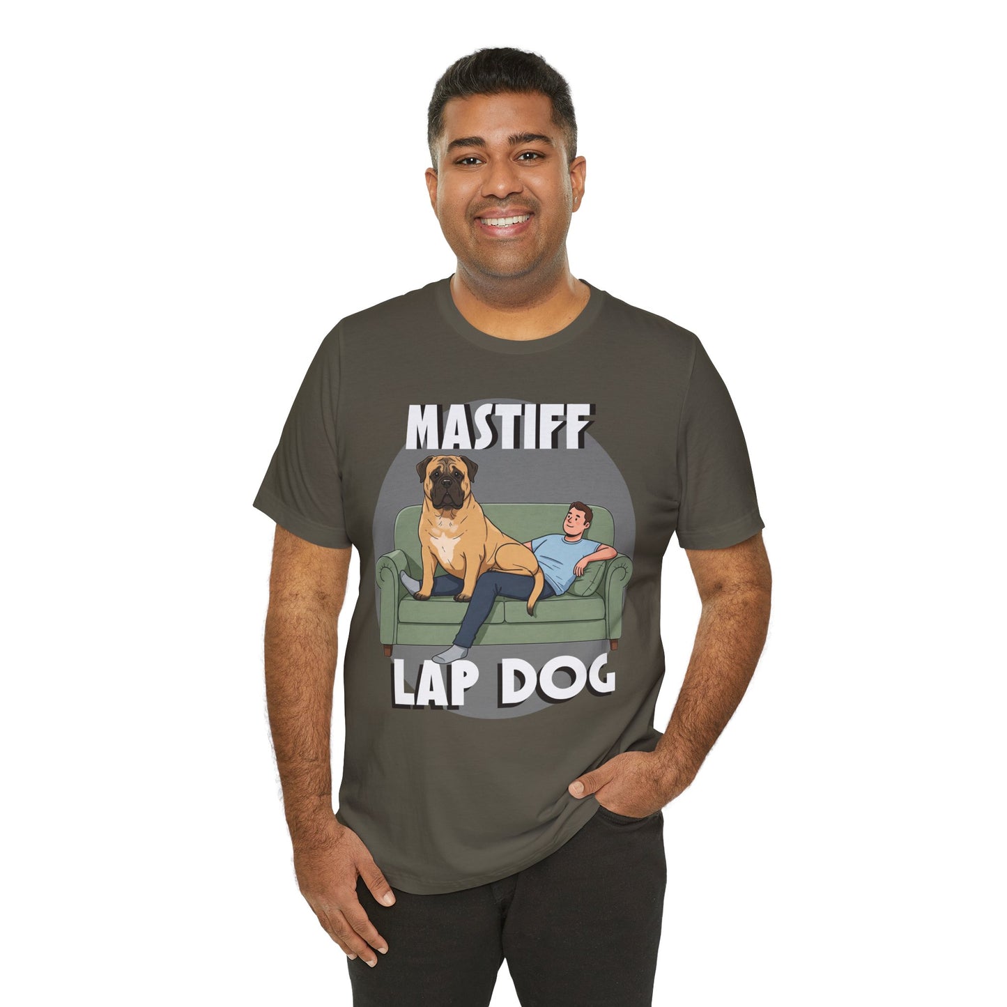 Mastiff Lap Dog Tee | Funny Dog Lover Shirt, Pet Owner Gift, Casual Wear, Birthday Present, Animal Lover Apparel - Schmartypants