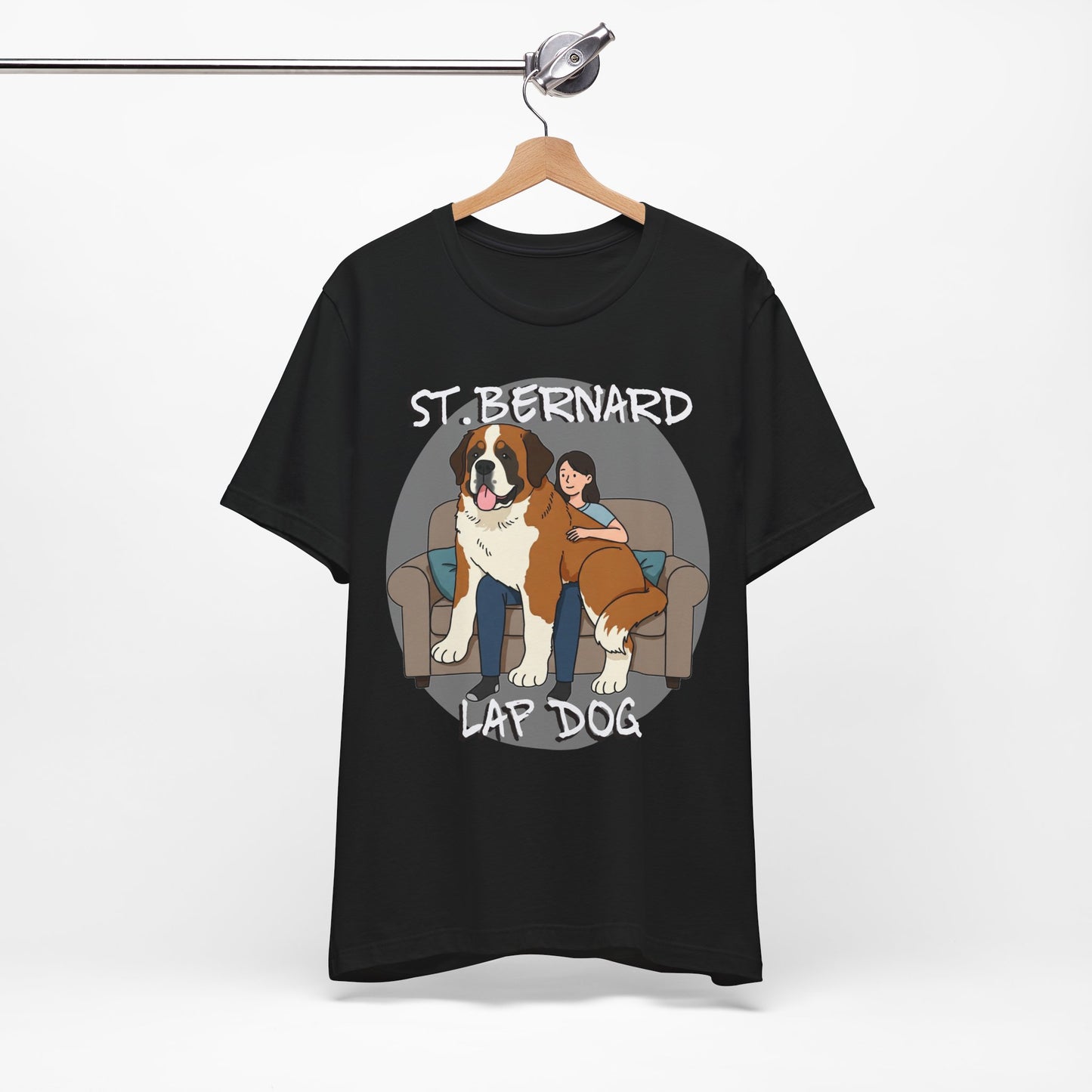 Funny St. Bernard Lap Dog Tee - Unisex Jersey Short Sleeve Tee for Dog Lovers - Schmartypants