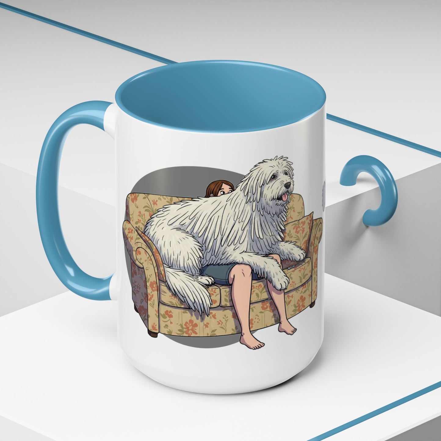 Komondor Lap Dog Coffee Mug - Funny Pet Lovers Gift - 11oz & 15oz - Schmartypants