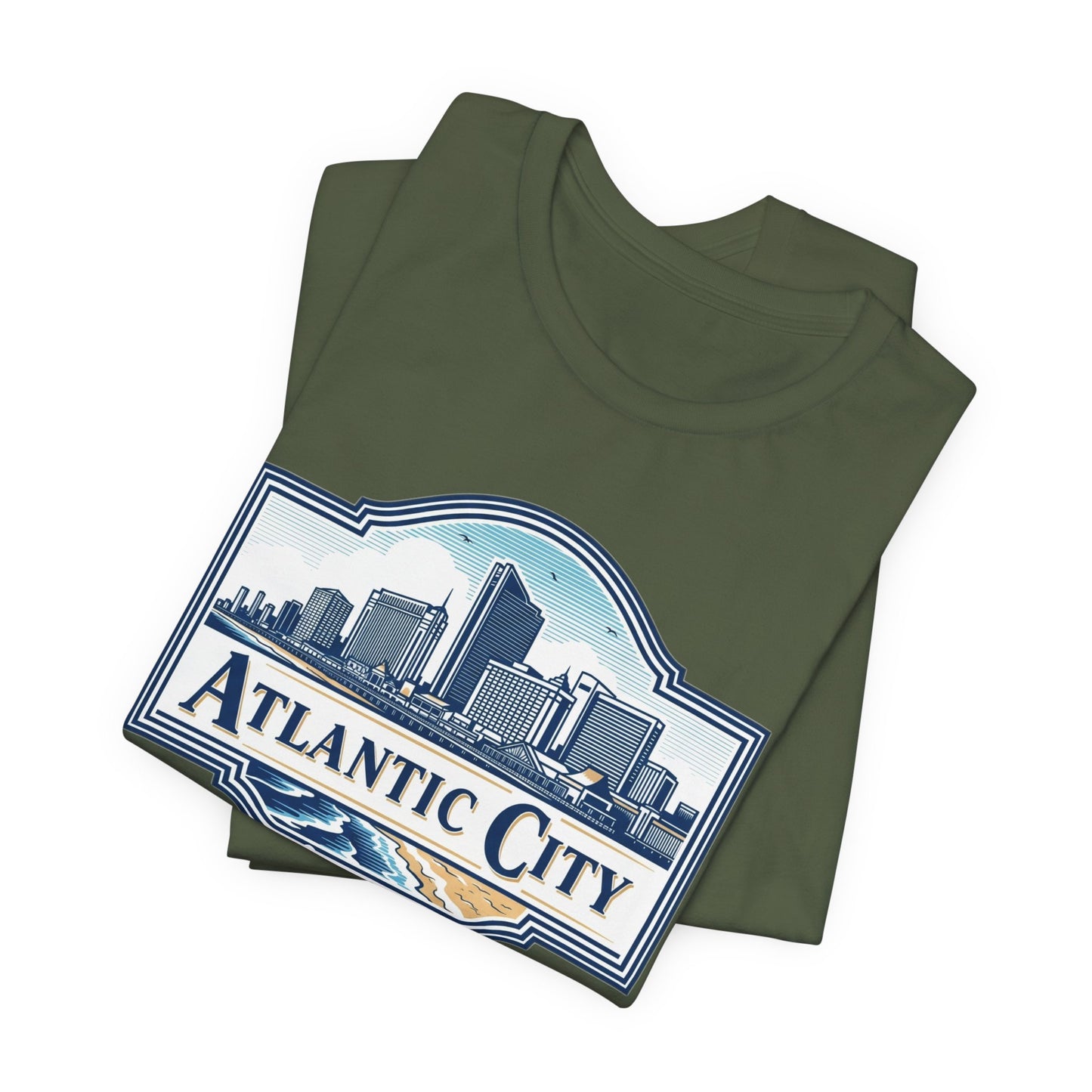 Atlantic City Legend Tee - Unisex Jersey Shirt, Cool Graphic Tee, Casual Wear, Vacation Souvenir, Travel Gift, Beach Outfit