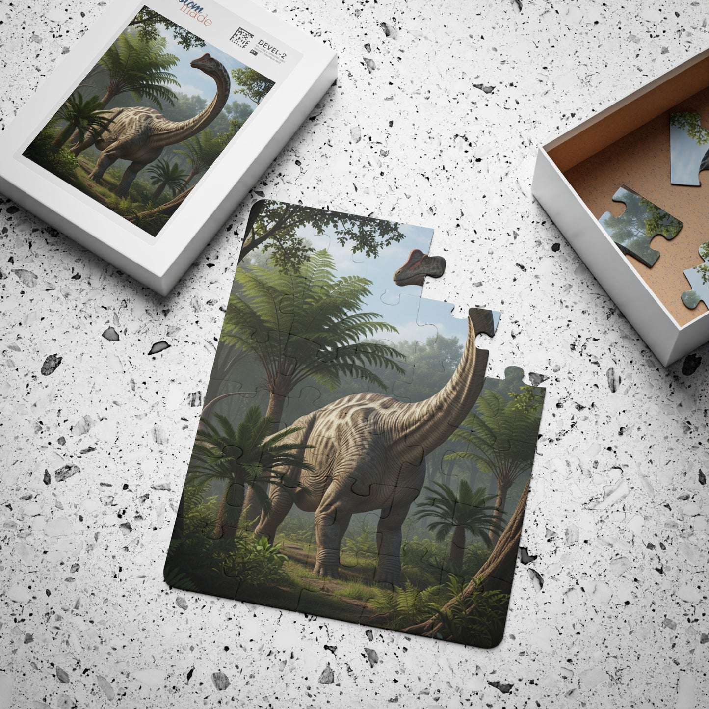 Apatosaurus Dinosaur Puzzle, Kids' Educational Fun, 30-Piece Puzzle, Learning Activity, Gifts for Kids, Dino Themed Puzzle, Jurassic Toy