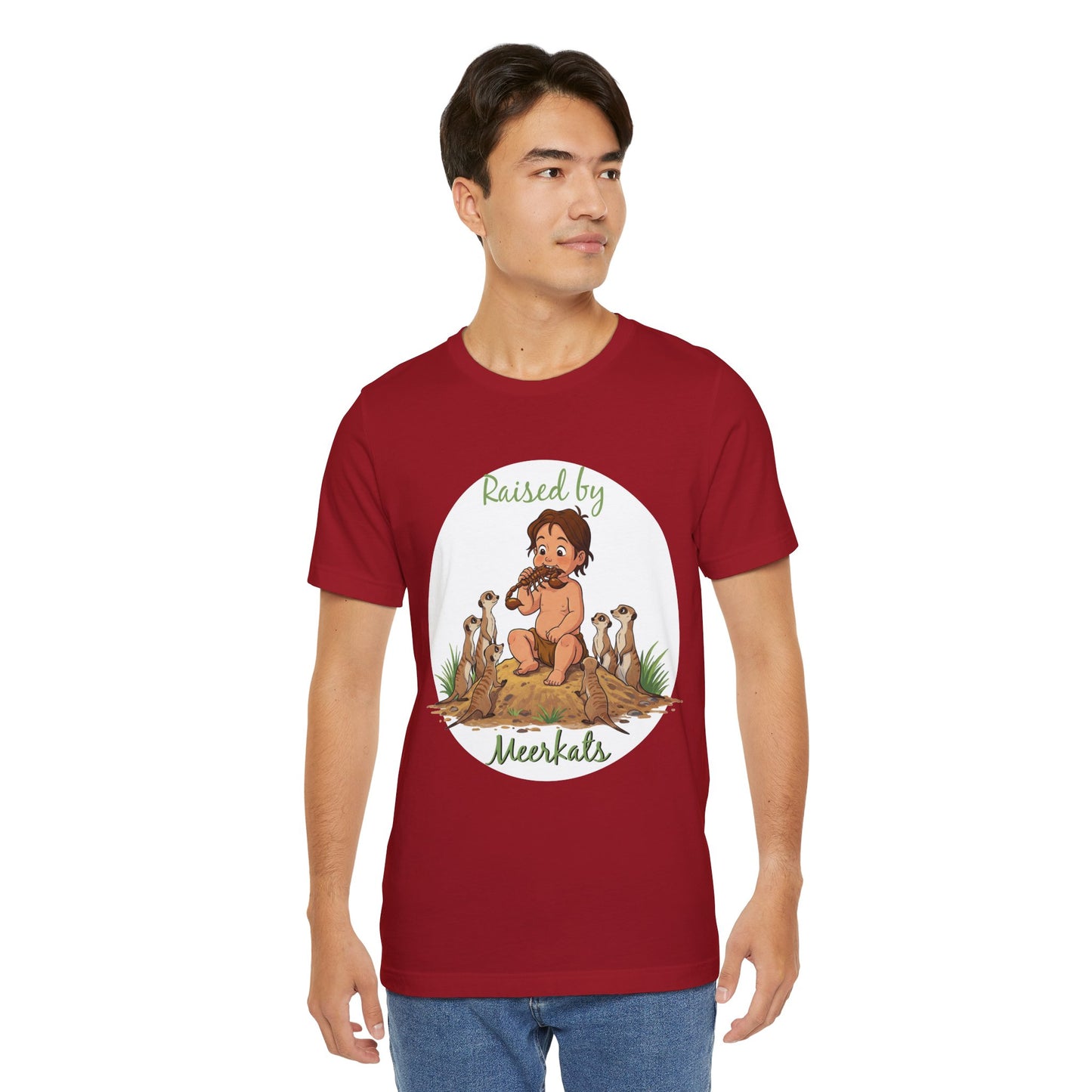 Funny 'Raised by Meerkats' Unisex Tee for Meerkat and Wildlife Lovers - Schmartypants