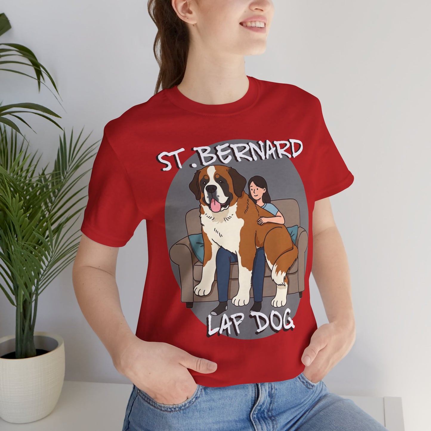 Funny St. Bernard Lap Dog Tee - Unisex Jersey Short Sleeve Tee for Dog Lovers - Schmartypants