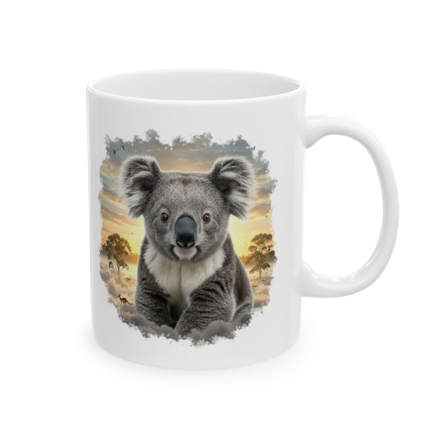Cozy 'My Spirit Animal is a Koala' Ceramic Mug, Cute Animal Coffee Cup, Nature Lover Gift, Perfect for Animal Theme Parties