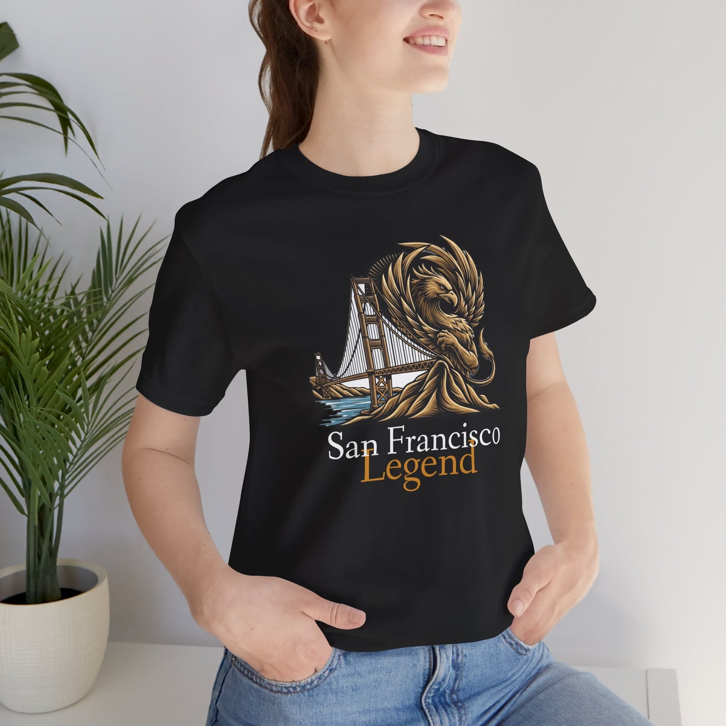 San Francisco Legend Tee - Unisex Jersey Short Sleeve T-Shirt, Gift for Tourists, Travel Souvenir, San Francisco Apparel, Urban Streetwear, SF Souvenir Tee