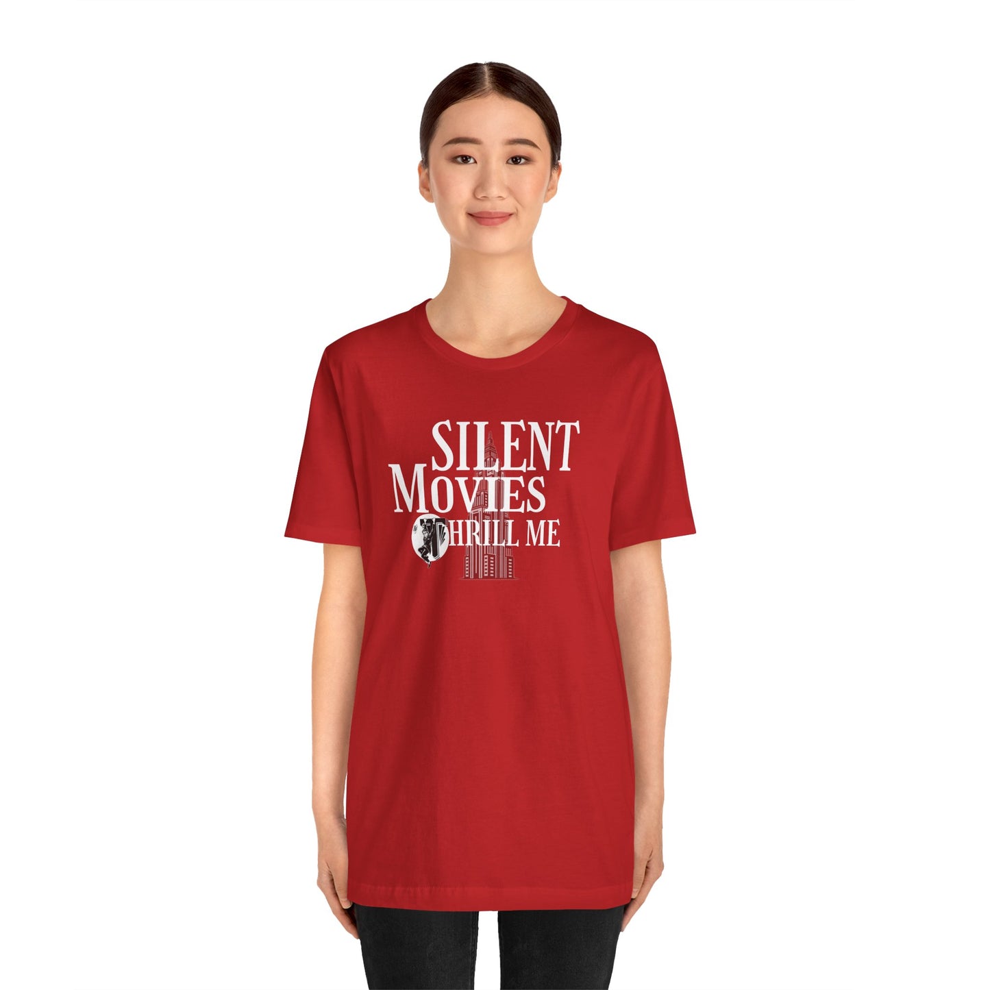 Silent Movies Thrill Me Tee, Unisex T-Shirt, Vintage Film Lover Shirt, Movie Buff Gift, Retro Cinema Apparel