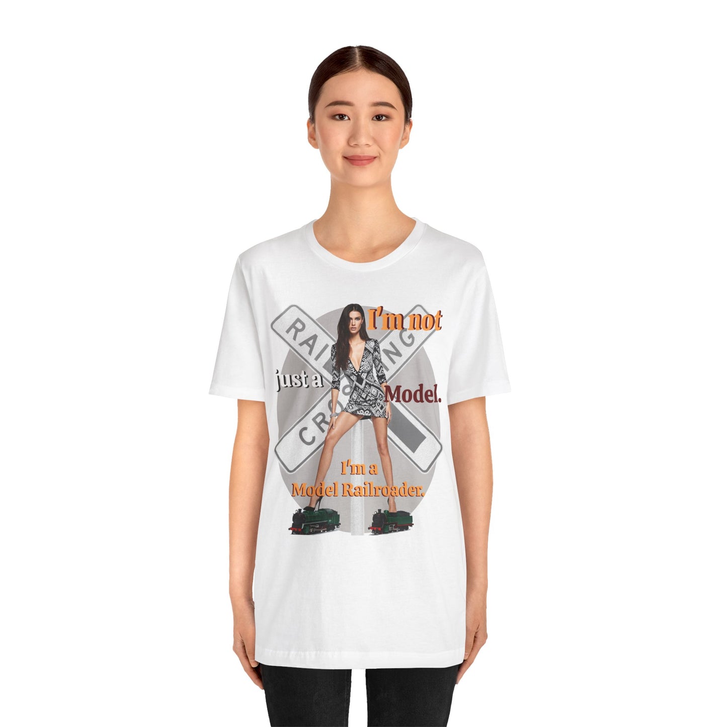 Railroad Model Unisex Tee, Train Lover Gift, Funny 'Model Railroader' Shirt, Model Railroading Apparel, Unique Graphic T-Shirt - Schmartypants