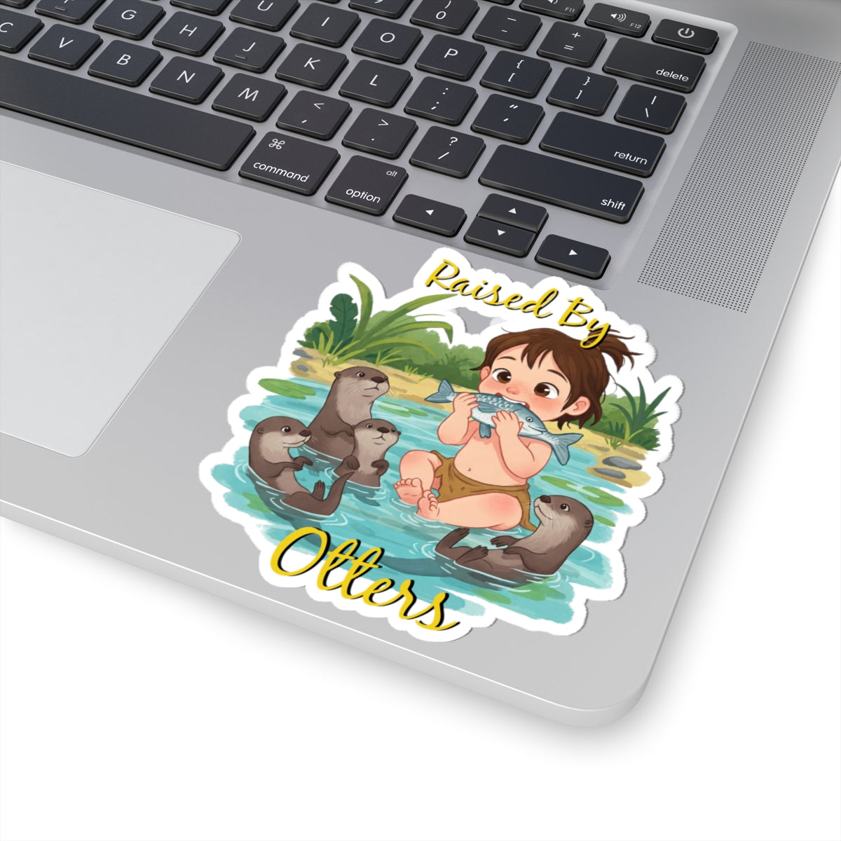 Cute Otter Family Kiss-Cut Stickers | Perfect for Kids' Room Decor, Laptop Stickers, Water Bottles, Fun Gifts, Otter Lovers