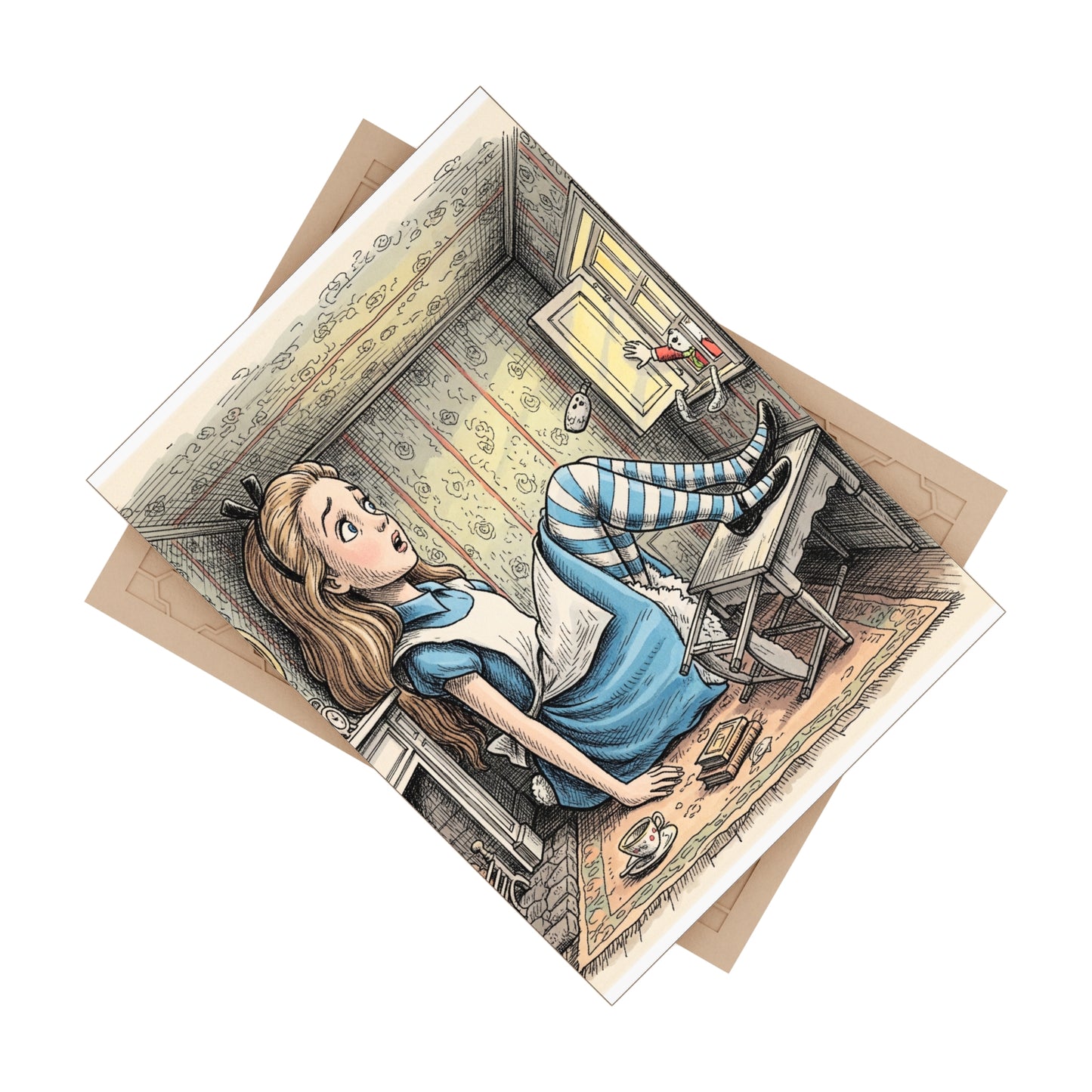 Whimsical Alice in Wonderland Ceramic Photo Tile, Home Decor, Unique Gift, Nursery Wall Art, Fantasy Art