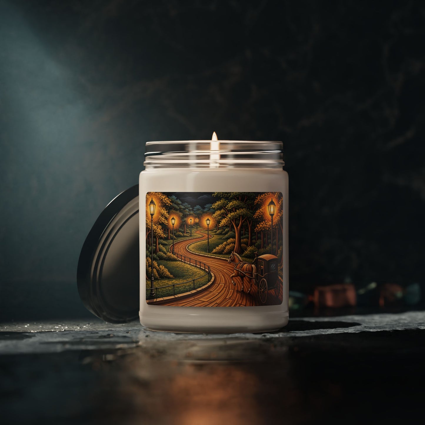 Scented Candle, Romantic Horse-Drawn Carriage Ride 9oz Candle - Gift for Her, Home Decor, Relaxation, Anniversary, Valentine's Day