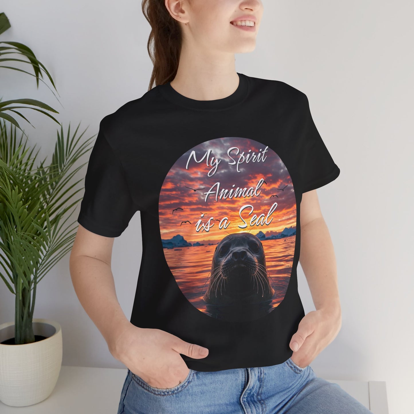 Seal Spirit Animal Ocean Wildlife Unisex Tee, My Spirit Animal is a Seal Shirt, Seal Lover Gift, Ocean Adventure Tee, Sea Animal Tee, Seal