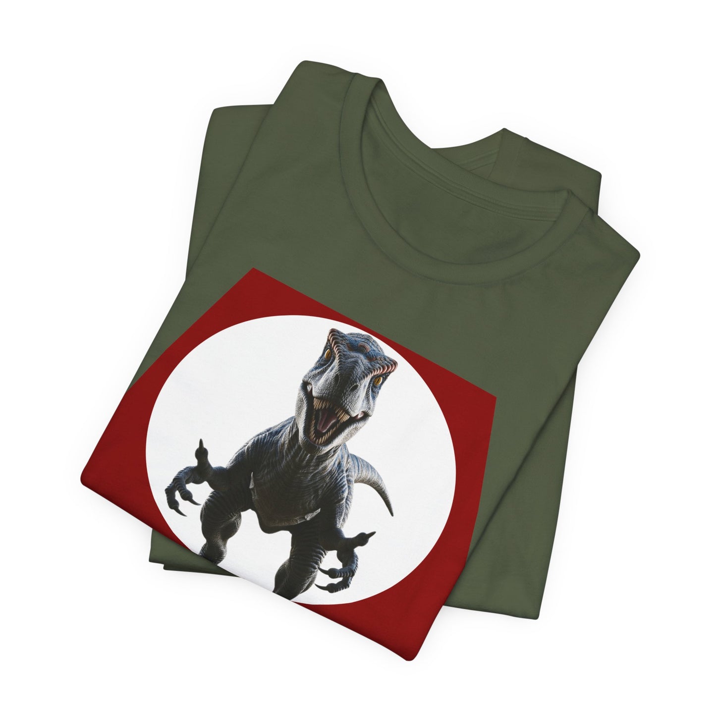 Funny Dinosaur Velociraptor 'Grab a Bite' Graphic Tee - Perfect for Casual Wear, Birthday Gifts, Jurassic Theme Parties, Chefs