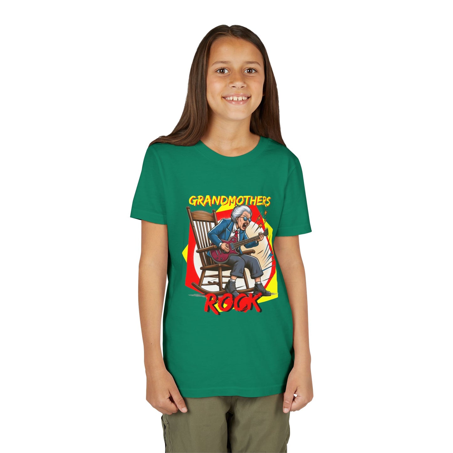 'Grandmothers Rock' Youth Short Sleeve Tee - Funny Design to Show Love for Grandma - Schmartypants