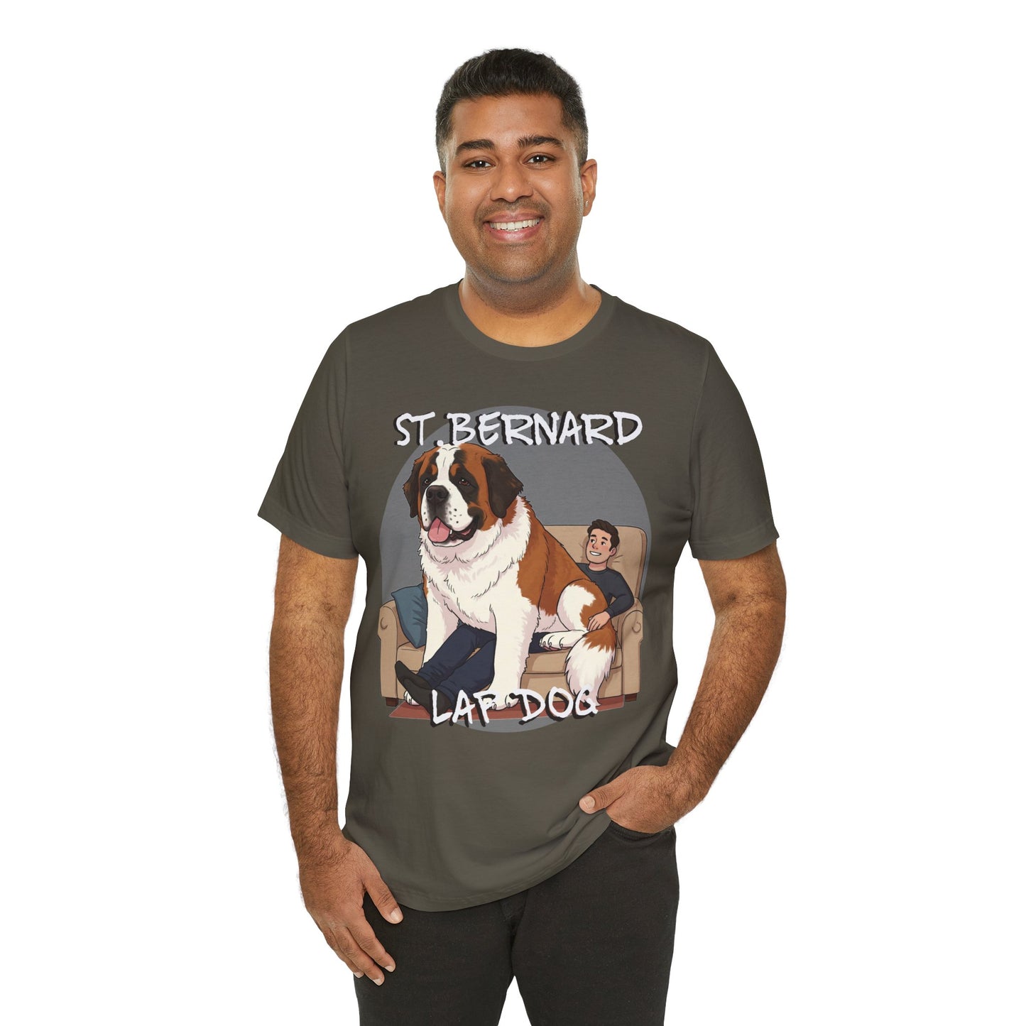 St. Bernard Funny Dog Tee - Unisex Jersey Short Sleeve T-Shirt - Schmartypants