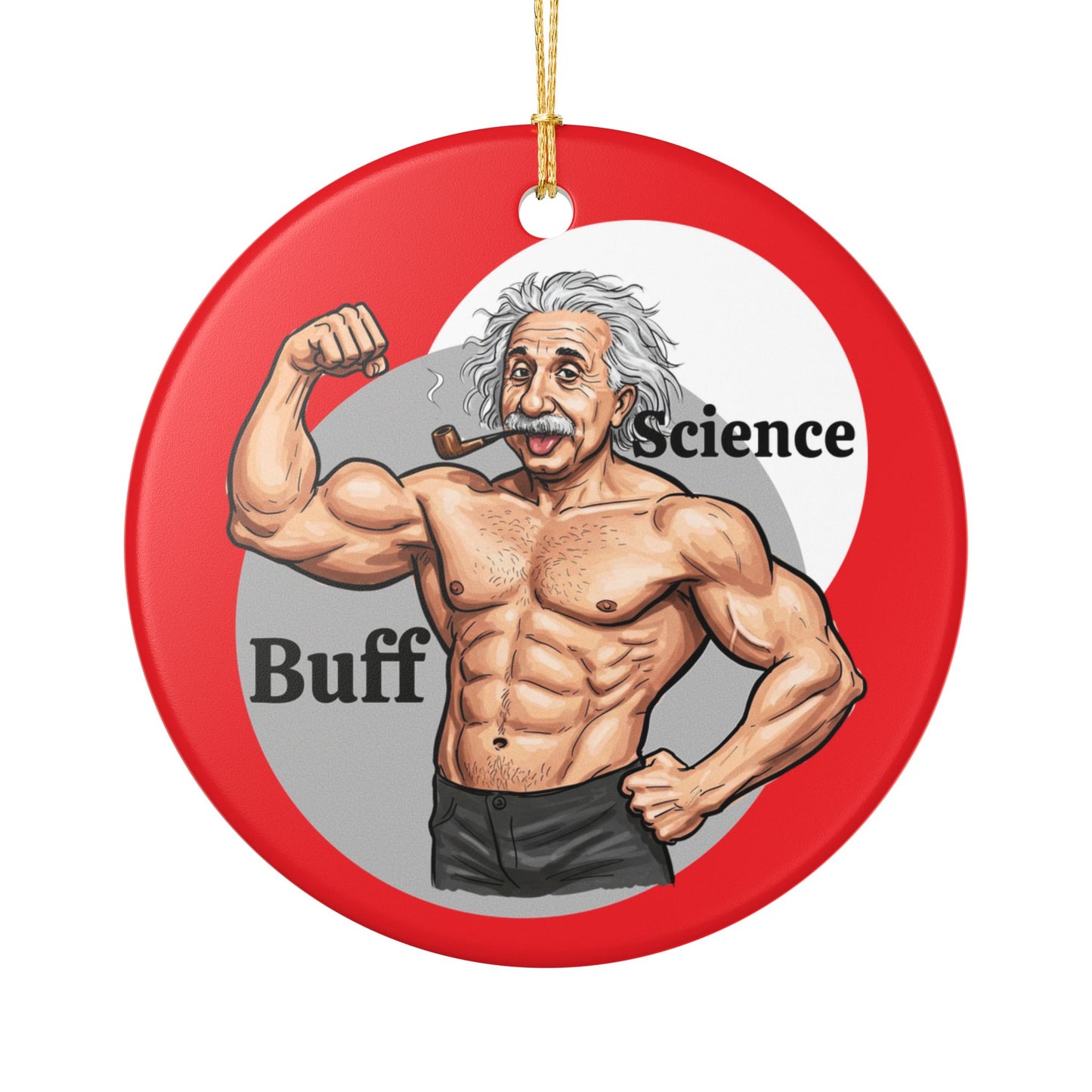 Humorous Science Buff Ornament | Unique Home Decor, Gift for Scientists, Educational Holiday Decor, Fun Science Lover Gift, Einstein