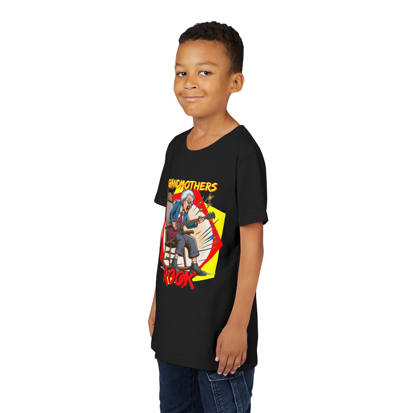 'Grandmothers Rock' Youth Short Sleeve Tee - Funny Design to Show Love for Grandma - Schmartypants