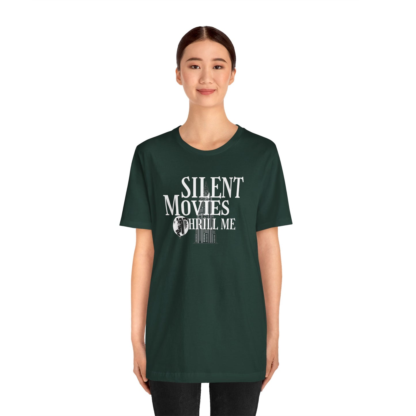 Silent Movies Thrill Me Tee, Unisex T-Shirt, Vintage Film Lover Shirt, Movie Buff Gift, Retro Cinema Apparel
