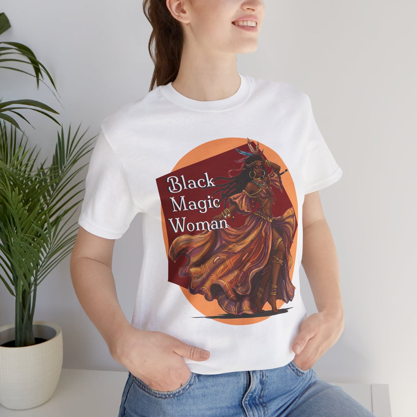 'Black Magic Woman' Tee, Witchy Apparel, Boho T-Shirt, Festival Outfit, Classic Rock Fans, Santana, Fleetwood Mac - Schmartypants