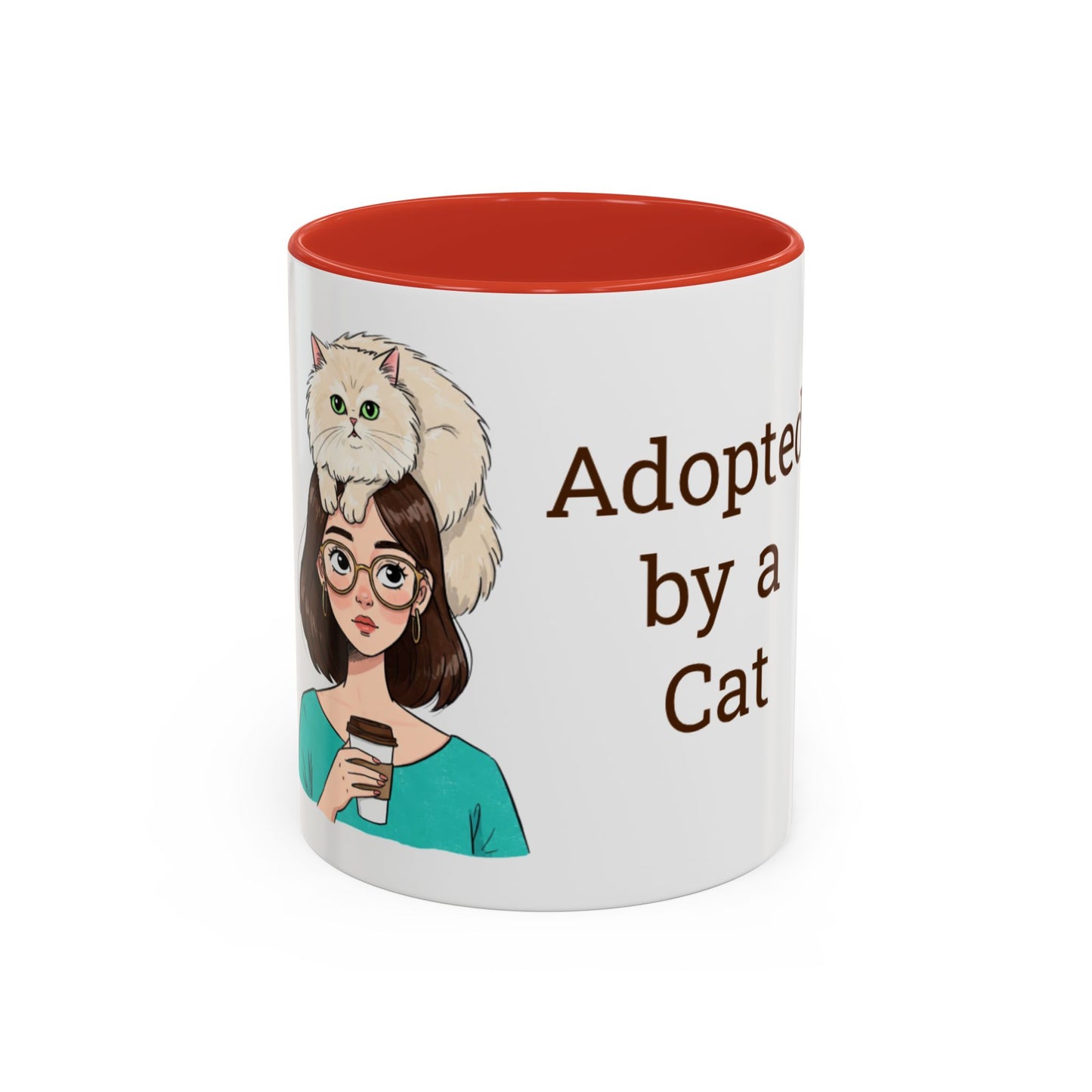 Adopted by a Cat Accent Coffee Mug - Perfect Gift for Cat Lovers - Funny Cat - Feline Humor - Schmartypants