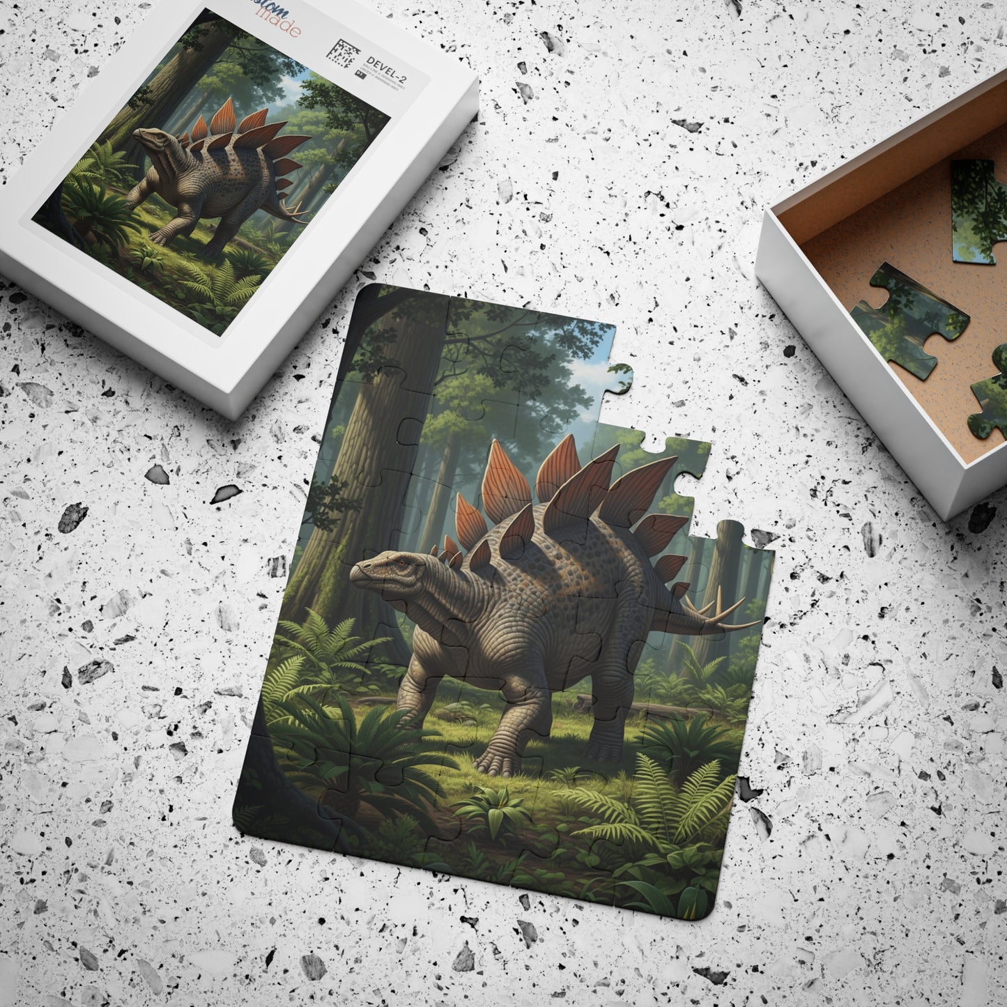 Stegosaurus Kids' Dinosaur Puzzle, 30-Piece Fun for Kids, Educational Play, Gift for Birthdays, Holidays, Family Time, Jurassic Toy