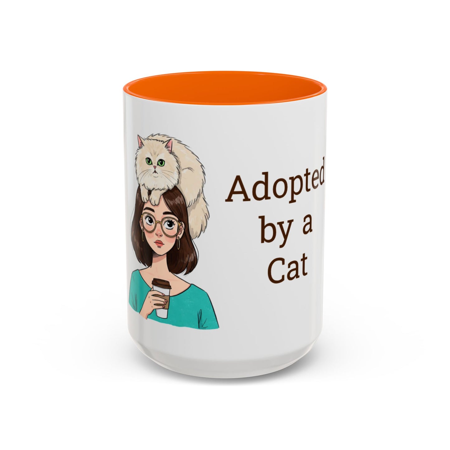 Adopted by a Cat Accent Coffee Mug - Perfect Gift for Cat Lovers - Funny Cat - Feline Humor - Schmartypants
