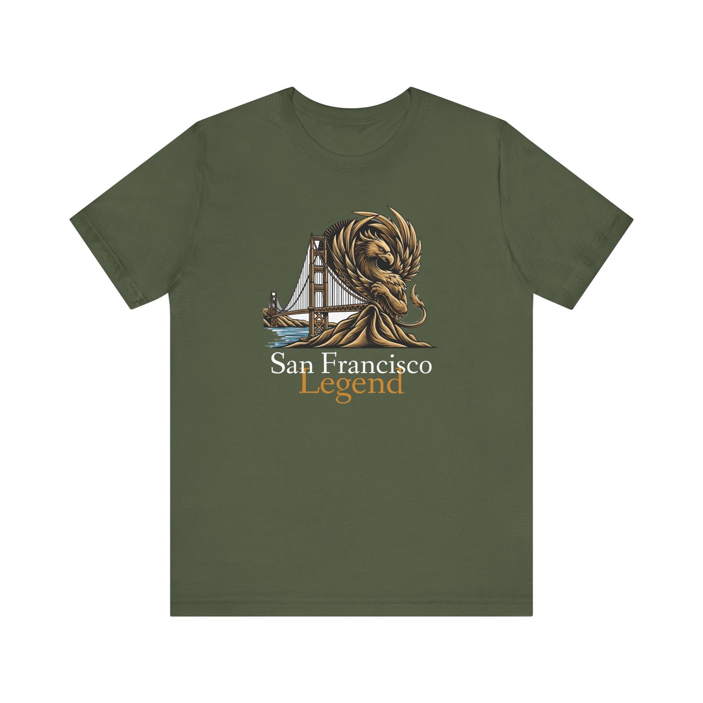 San Francisco Legend Tee - Unisex Jersey Short Sleeve T-Shirt, Gift for Tourists, Travel Souvenir, San Francisco Apparel, Urban Streetwear, SF Souvenir Tee