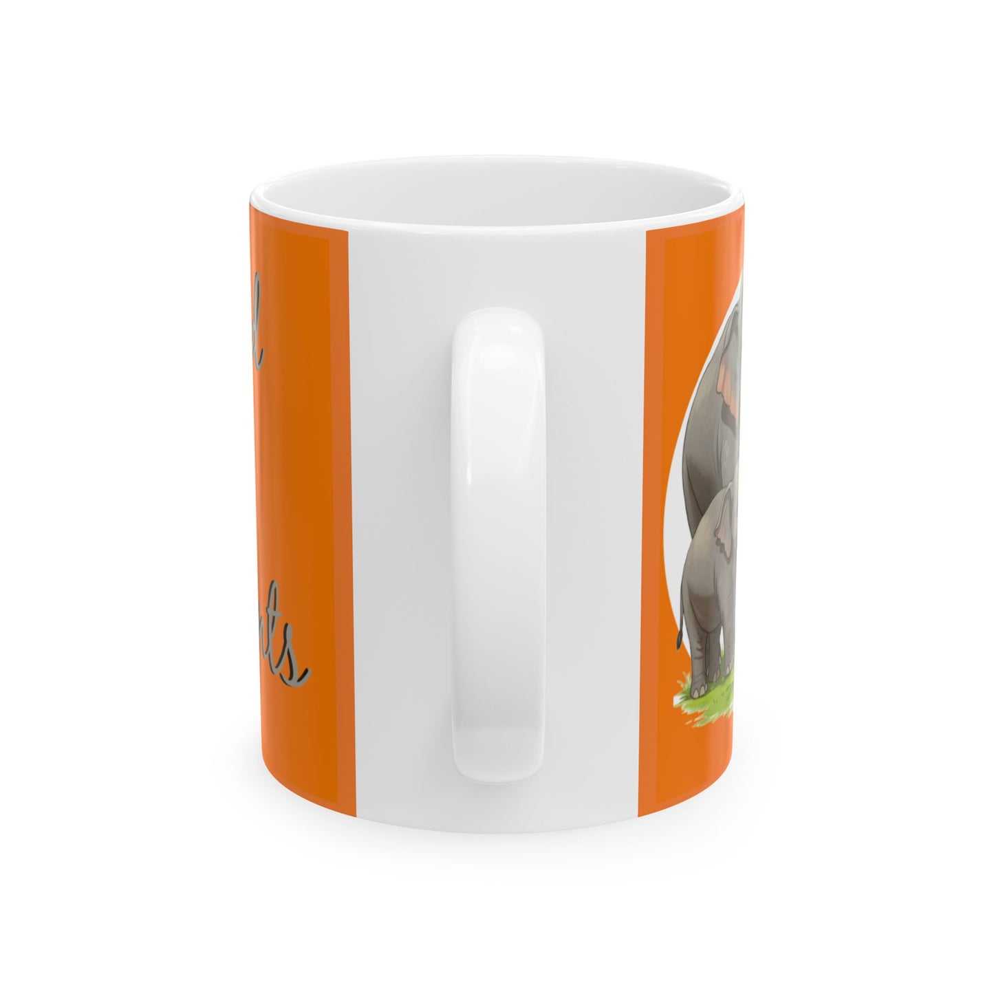 Funny Elephant Family Ceramic Mug - Perfect Gift for Animal Lovers, Wildlife Lovers, Elephant Fans - Schmartypants