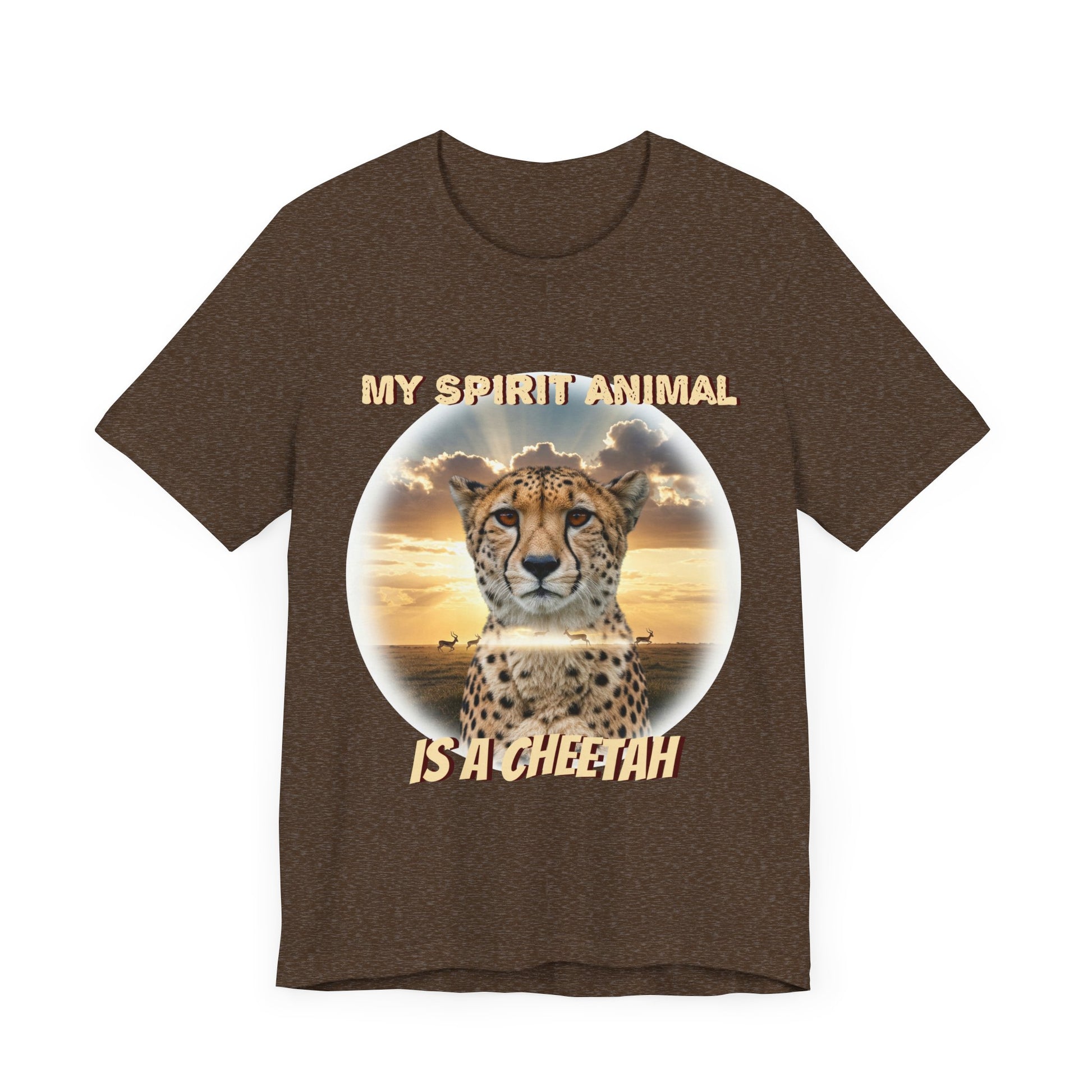 Unisex Jersey Tee - My Spirit Animal is a Cheetah - Beautiful Cheetah Nature Lover Statement - Schmartypants